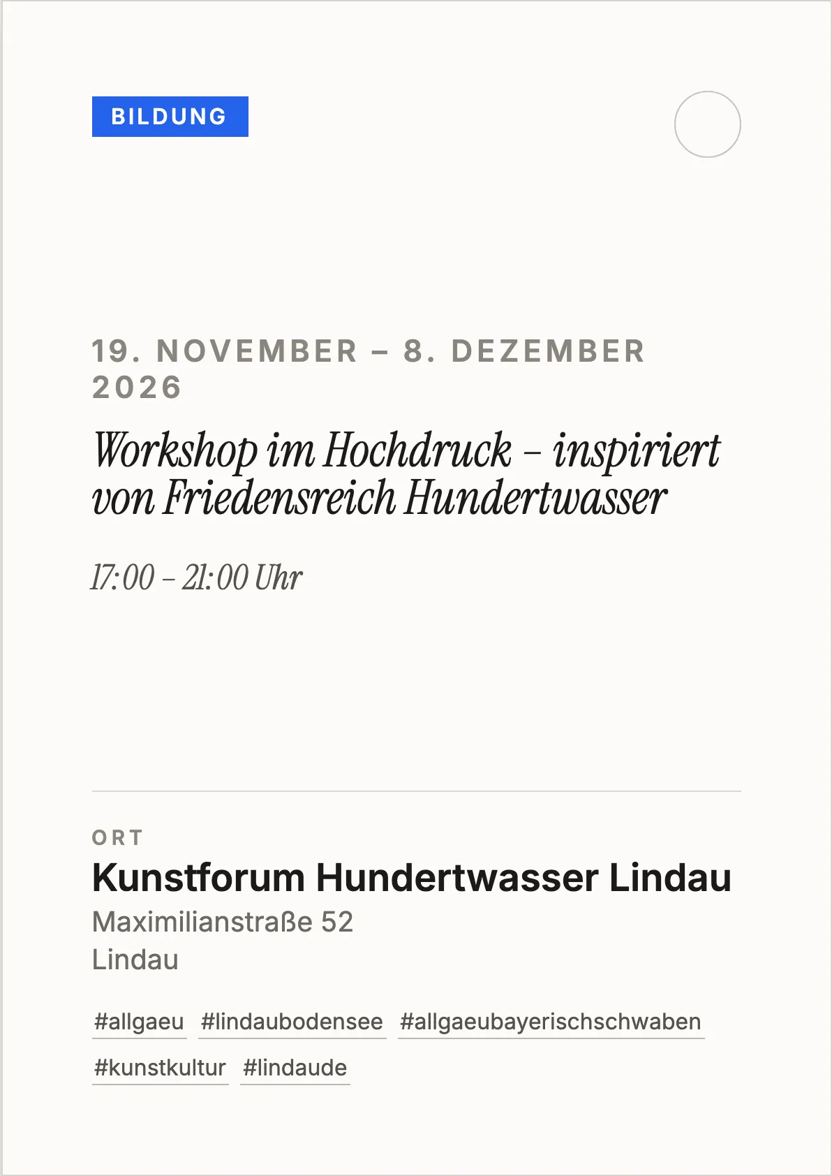 Veranstaltungsflyer