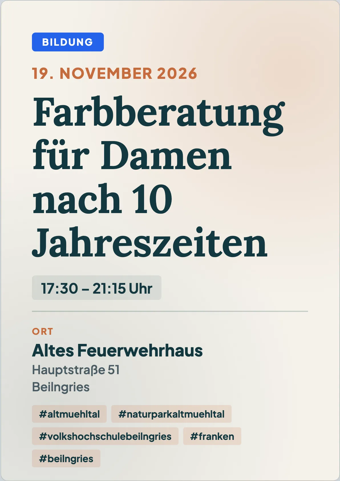 Veranstaltungsflyer