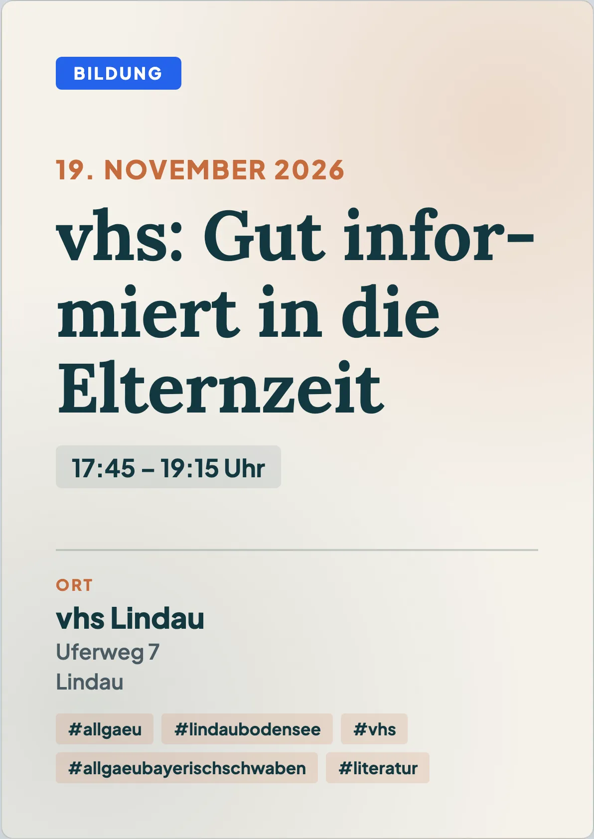 Veranstaltungsflyer
