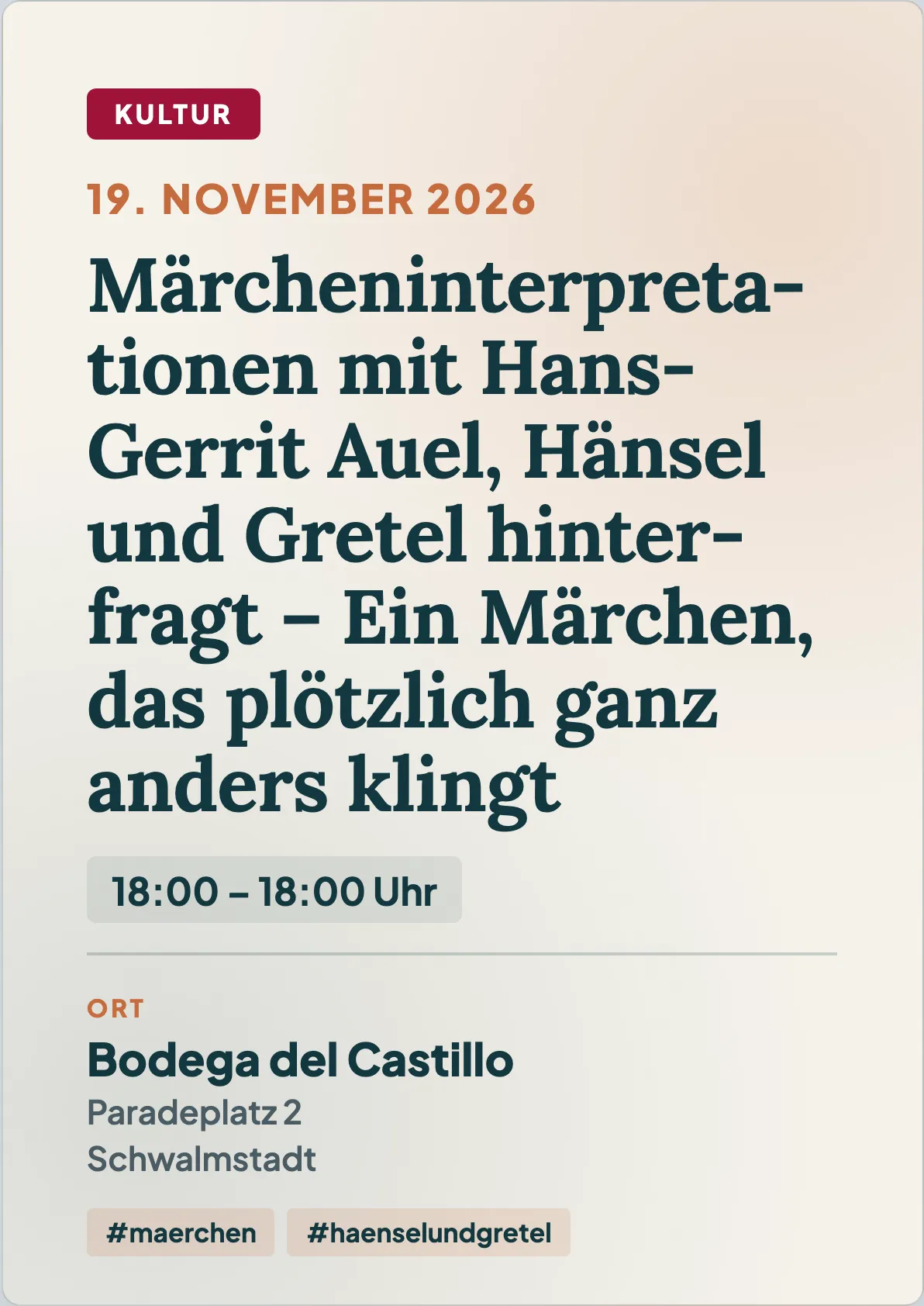 Veranstaltungsflyer
