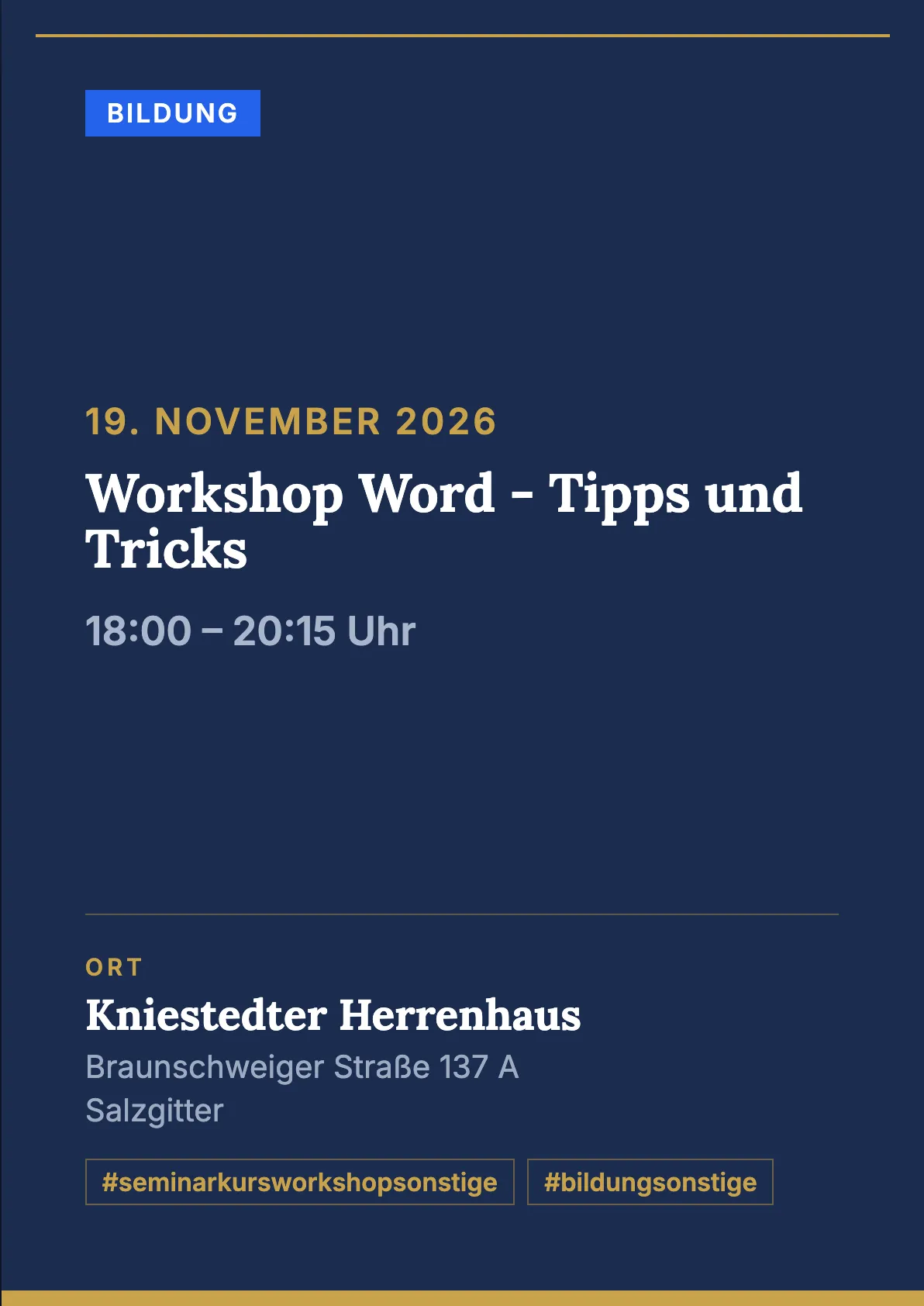 Veranstaltungsflyer