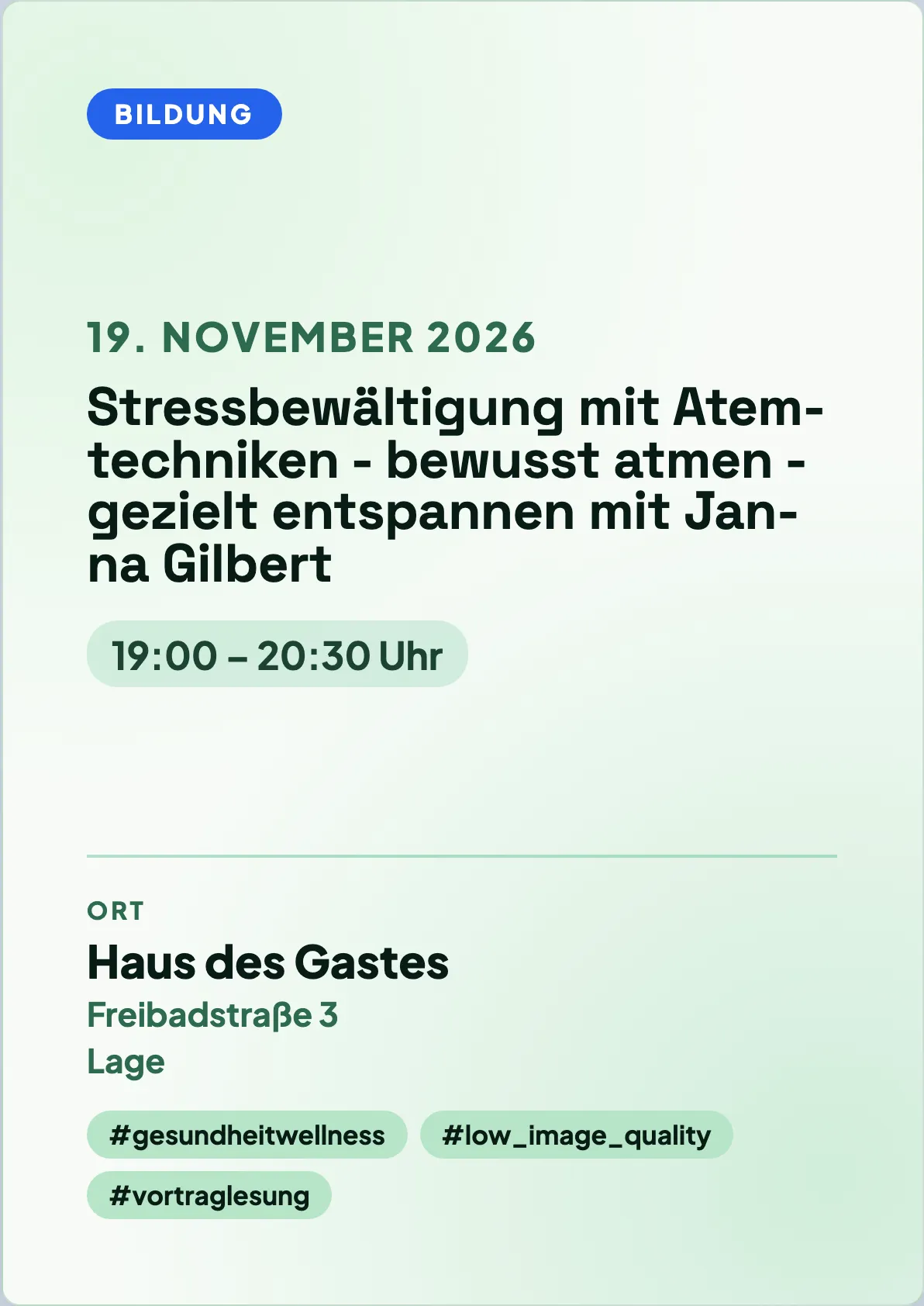 Veranstaltungsflyer