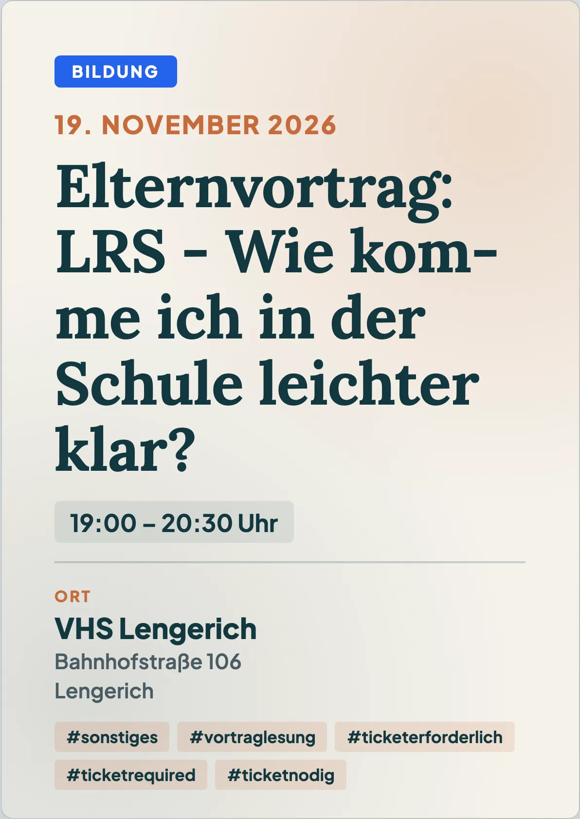 Veranstaltungsflyer
