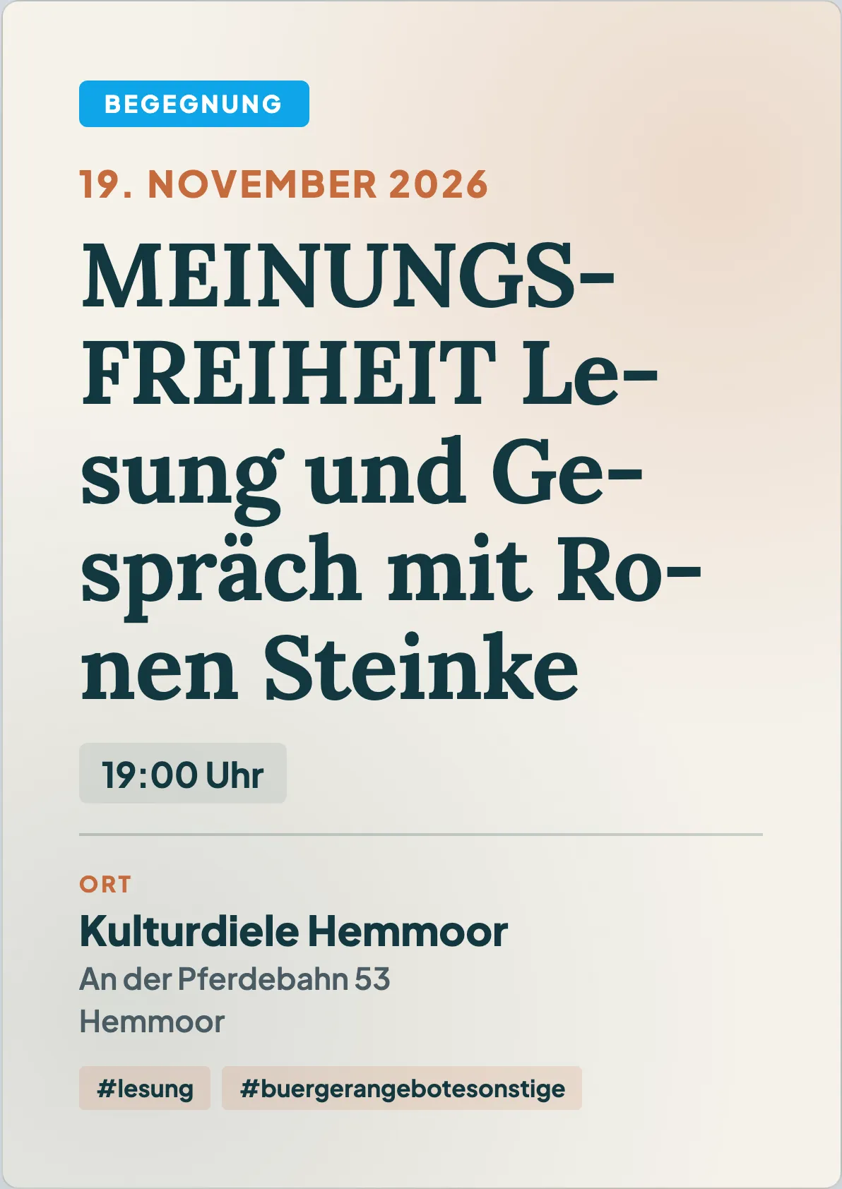 Veranstaltungsflyer