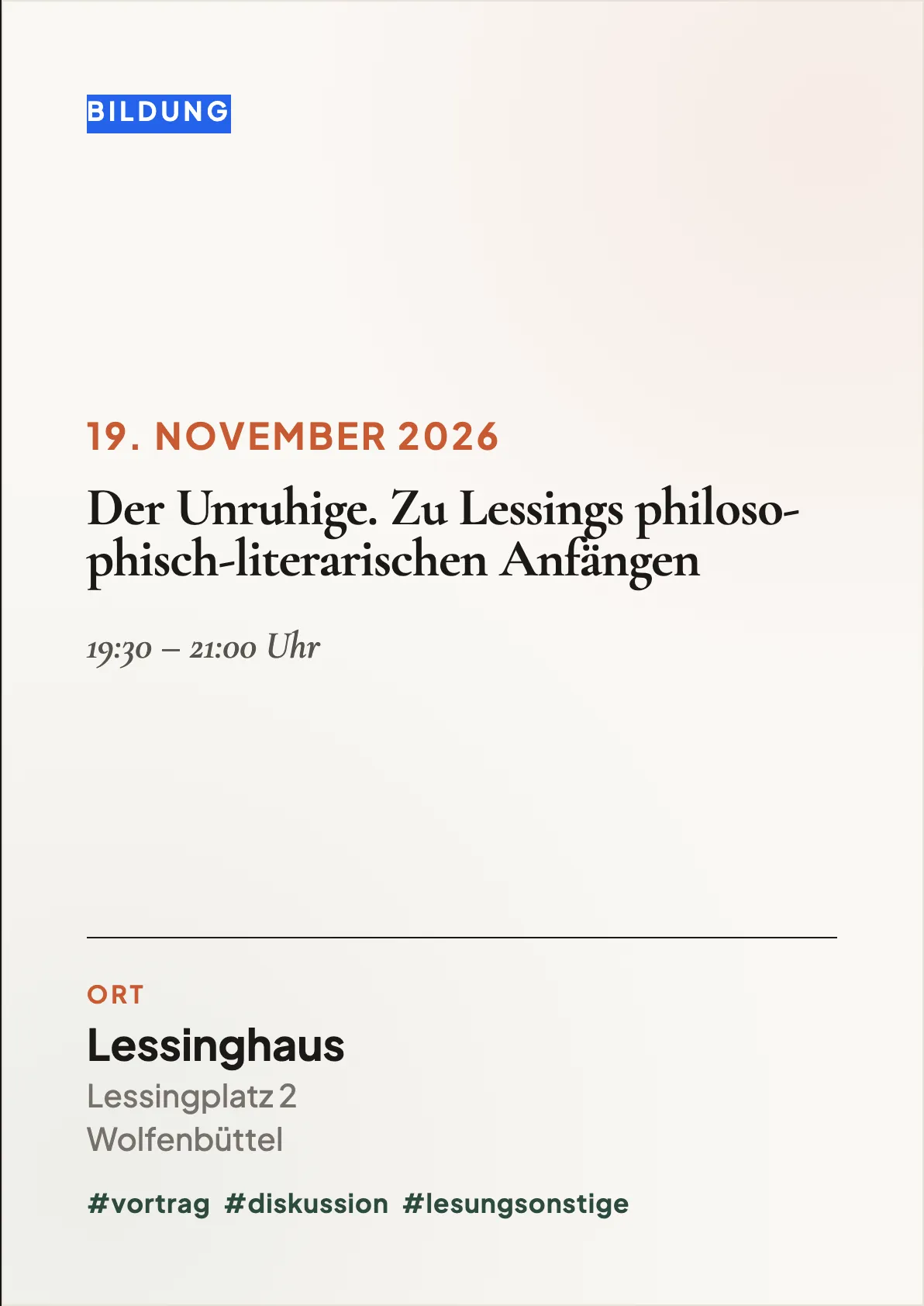 Veranstaltungsflyer