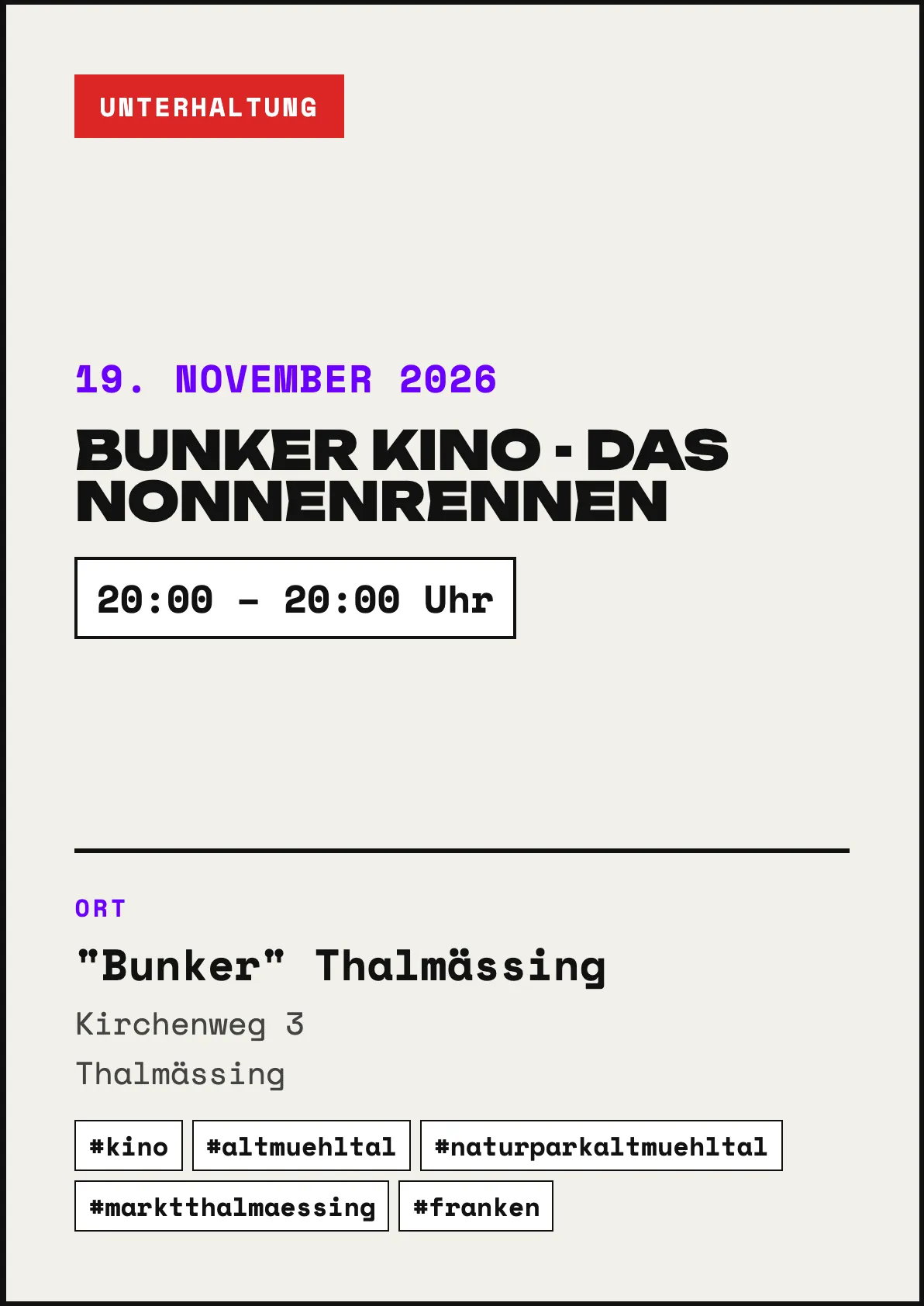 Veranstaltungsflyer