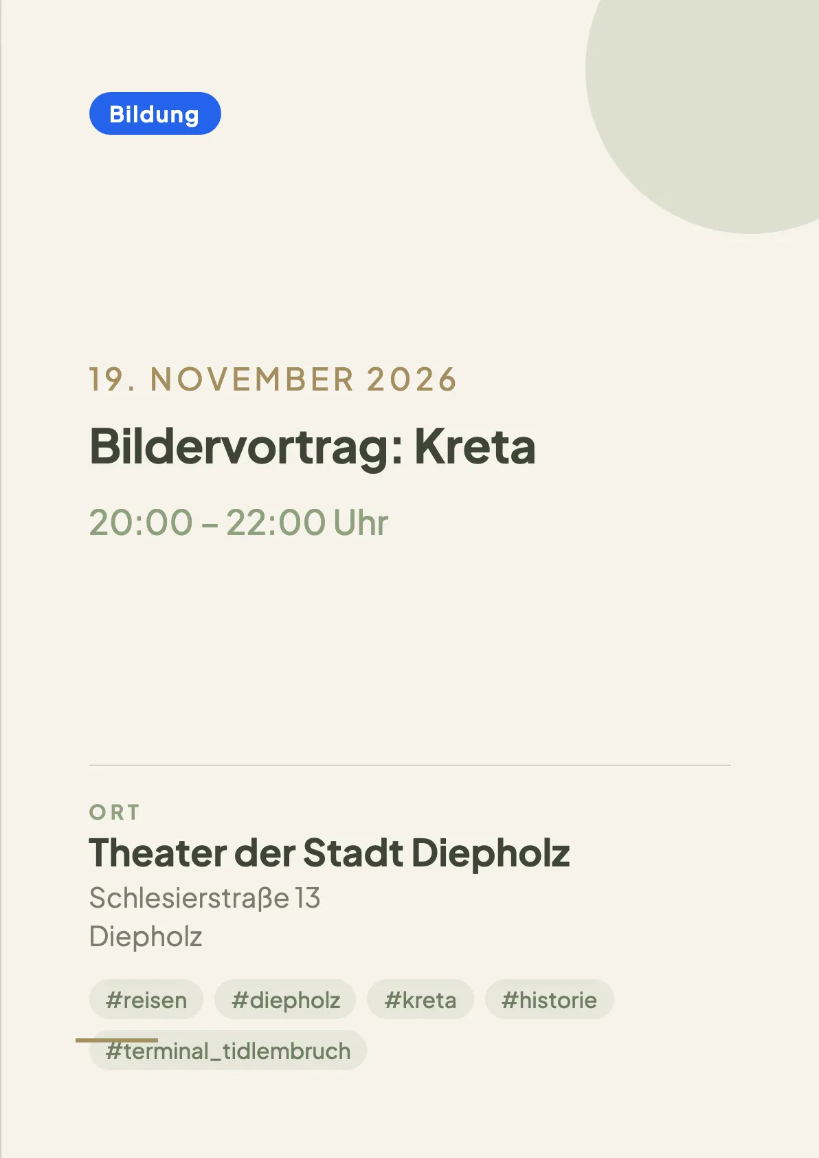 Veranstaltungsflyer