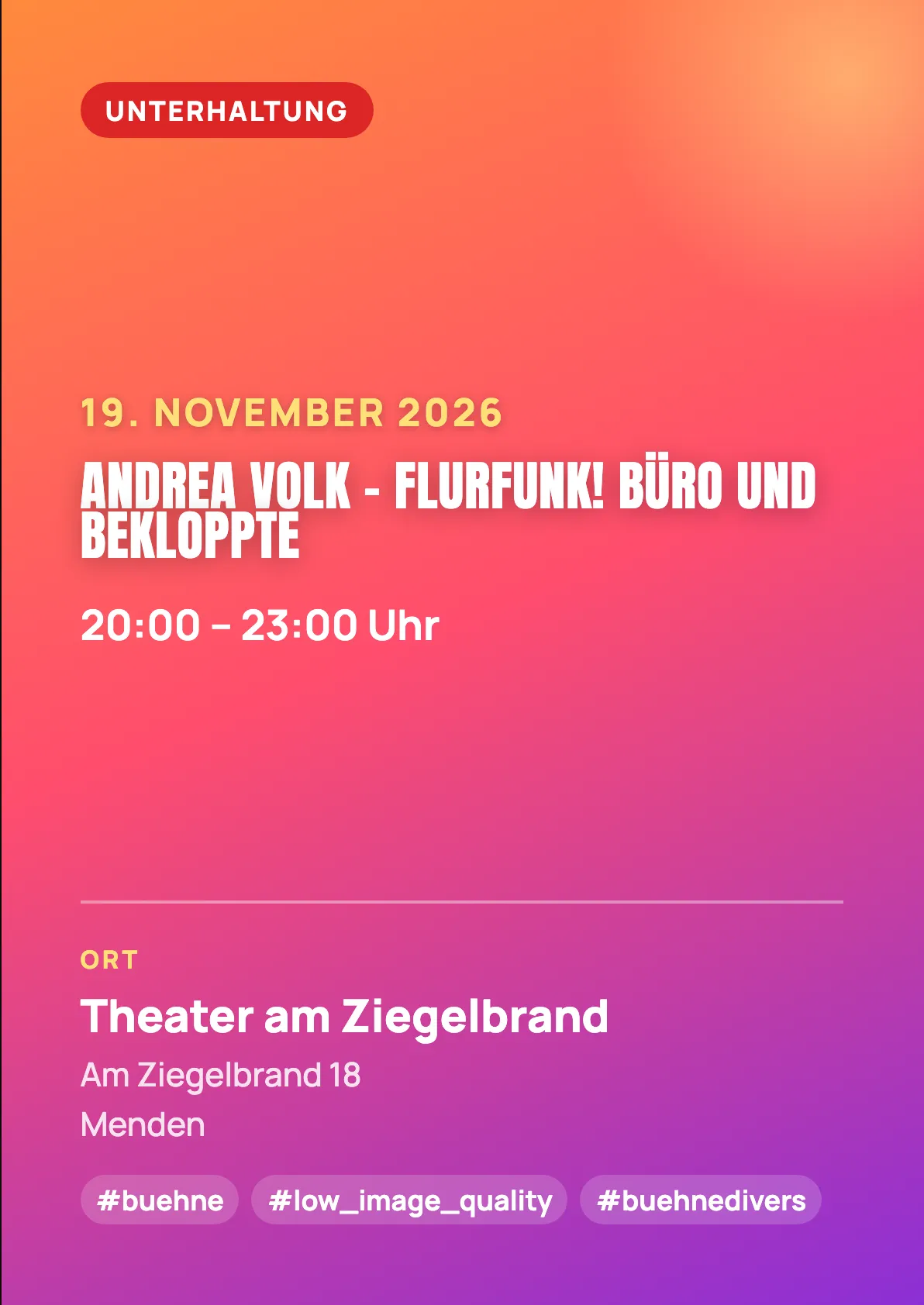 Veranstaltungsflyer