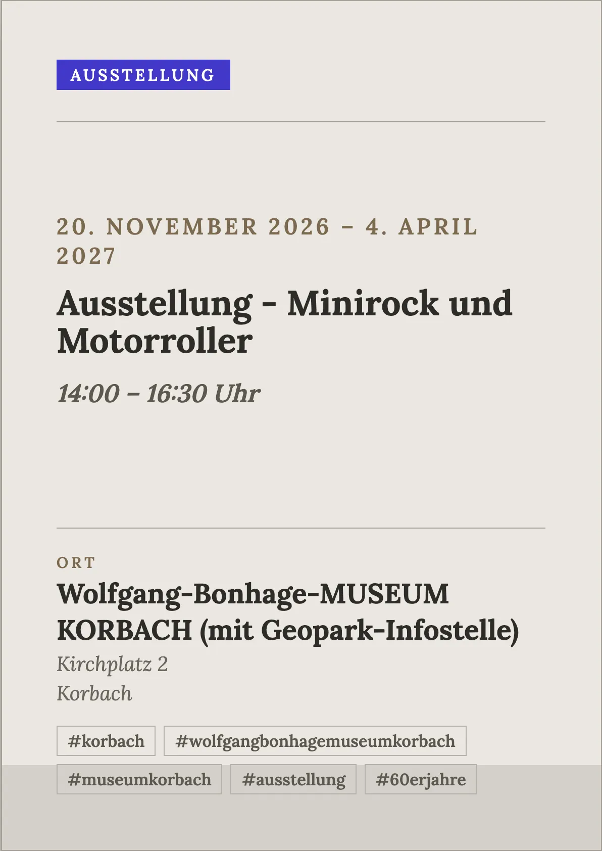 Veranstaltungsflyer