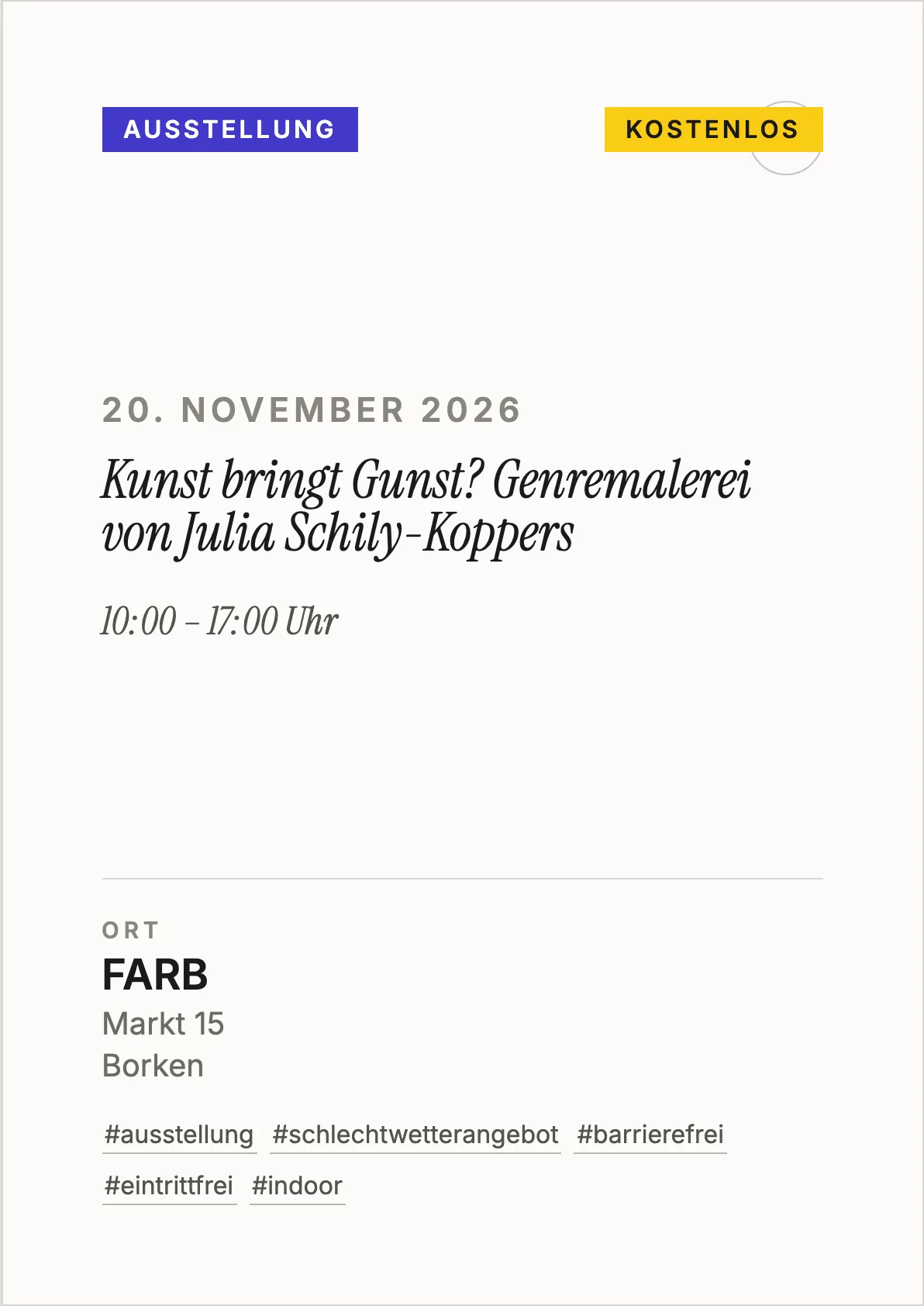 Veranstaltungsflyer