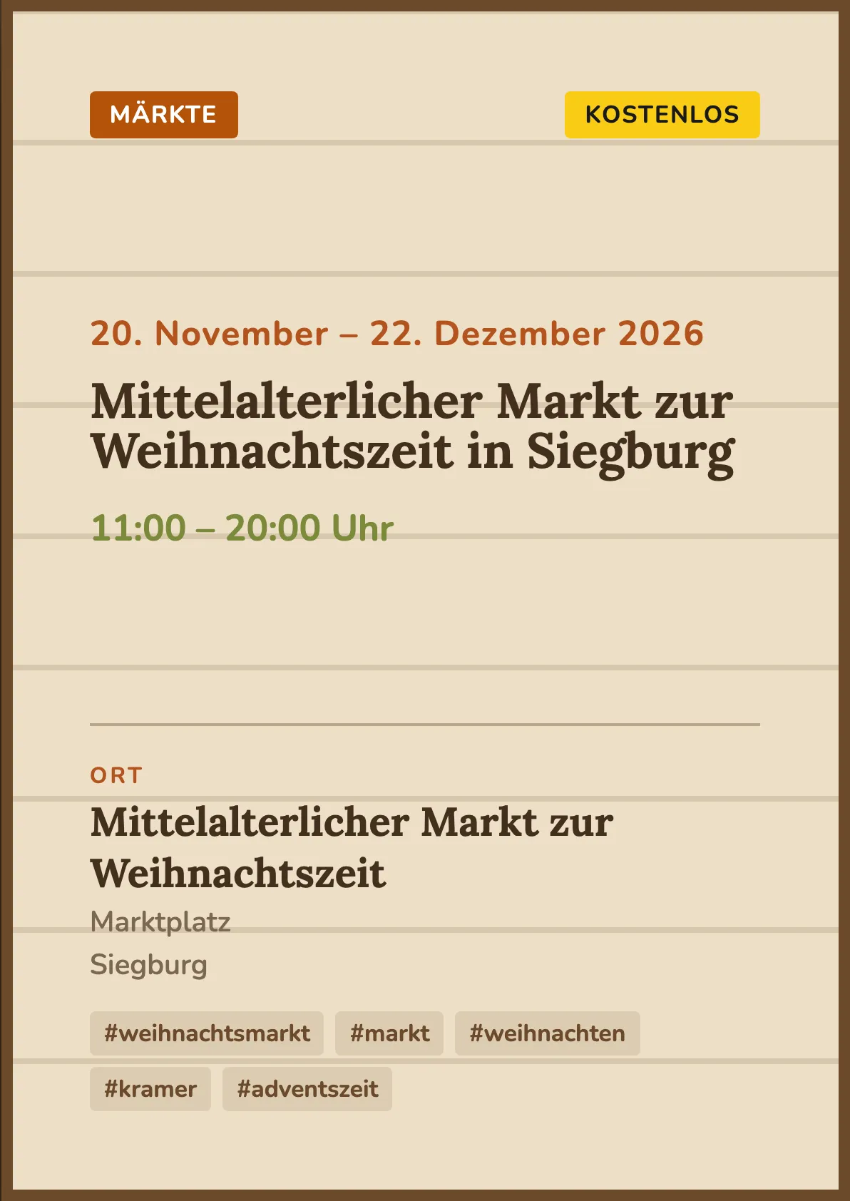 Veranstaltungsflyer
