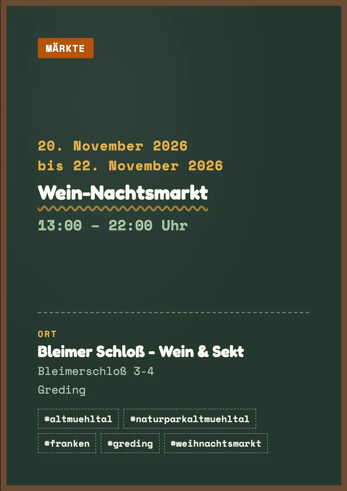 Veranstaltungsflyer