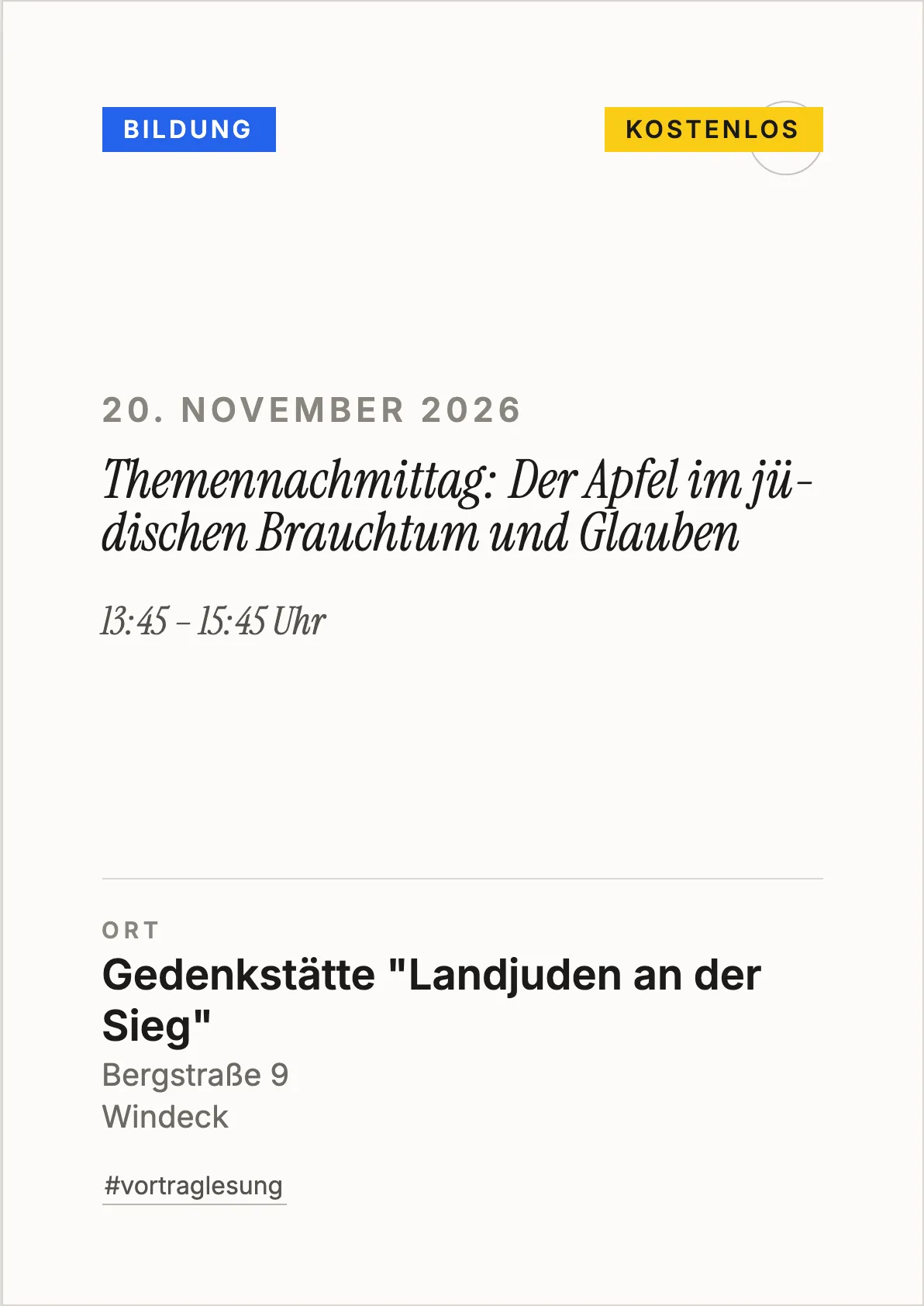 Veranstaltungsflyer