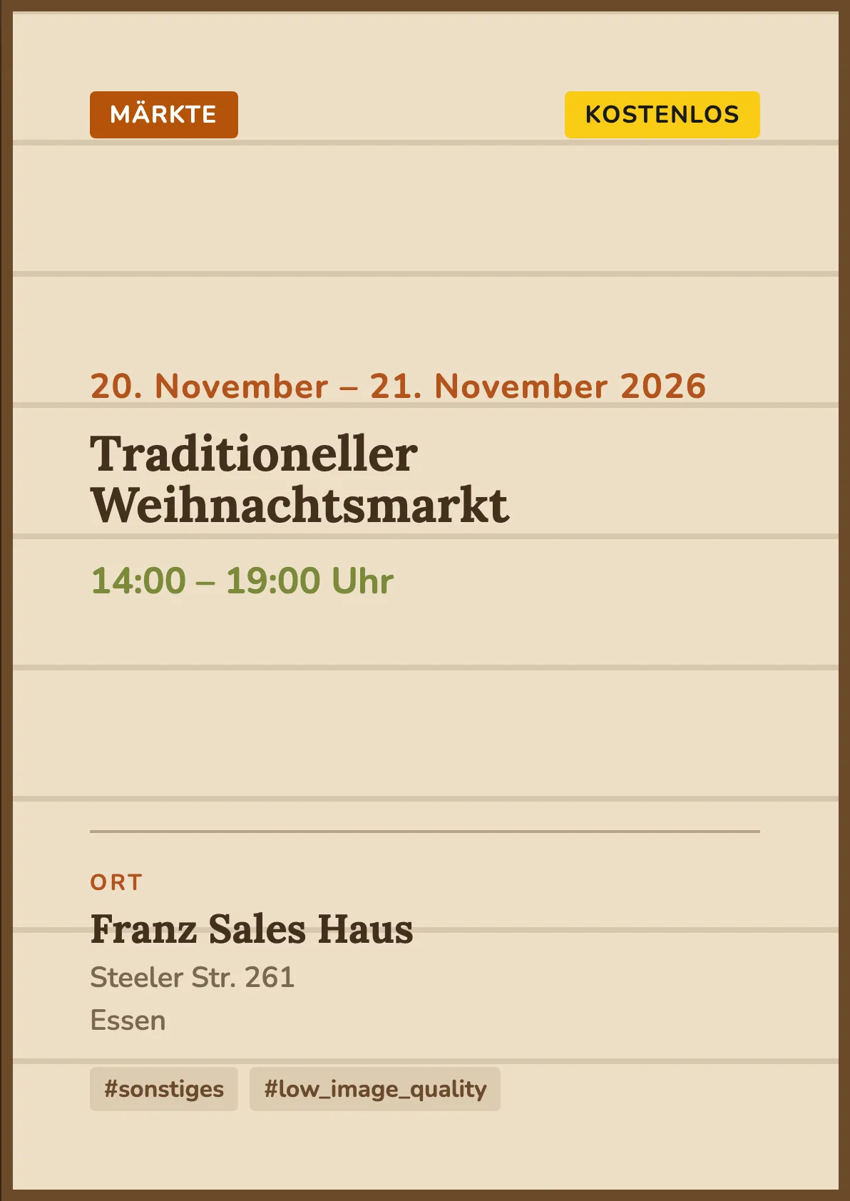 Veranstaltungsflyer