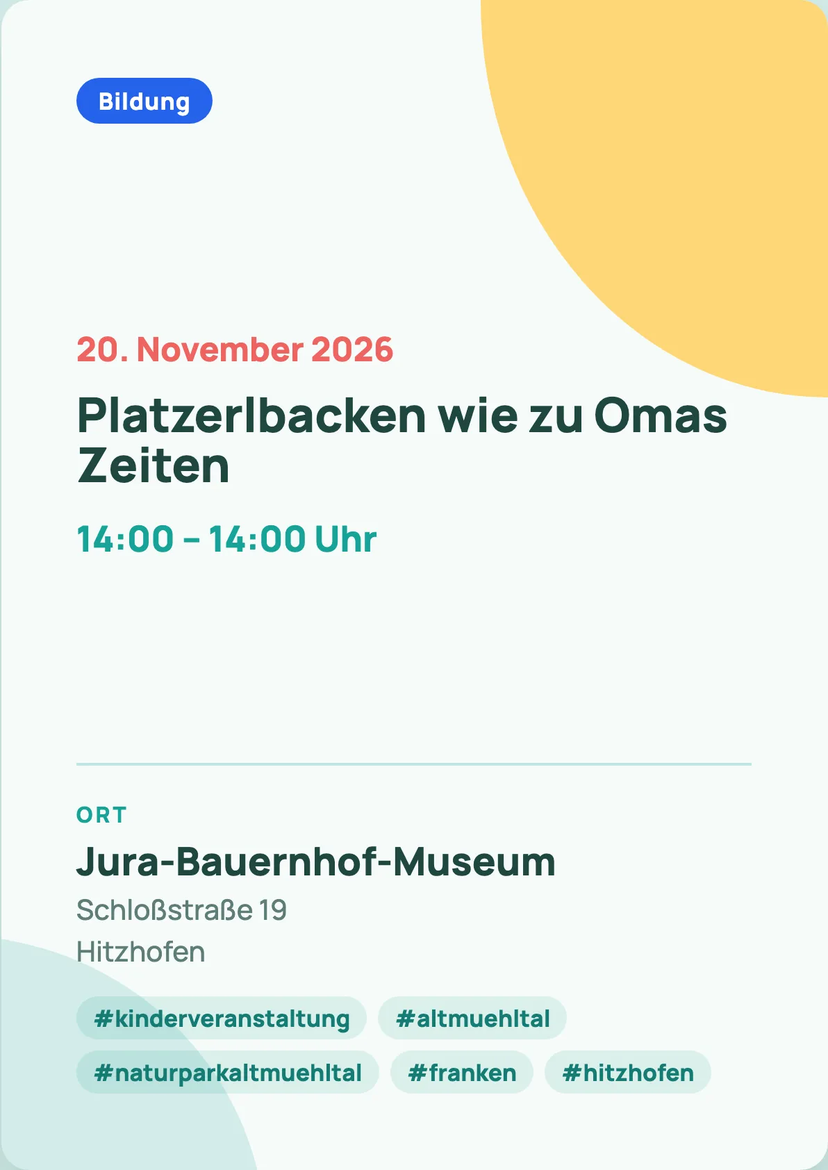 Veranstaltungsflyer