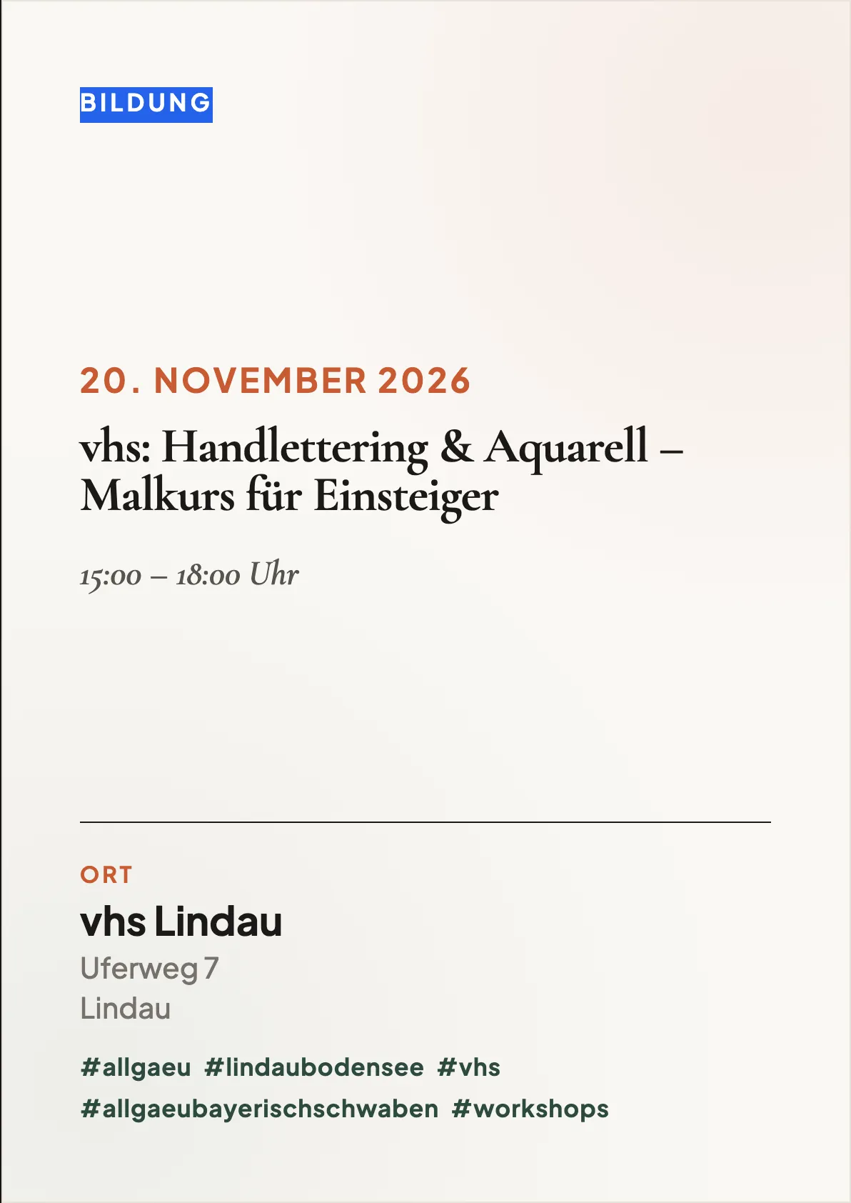 Veranstaltungsflyer