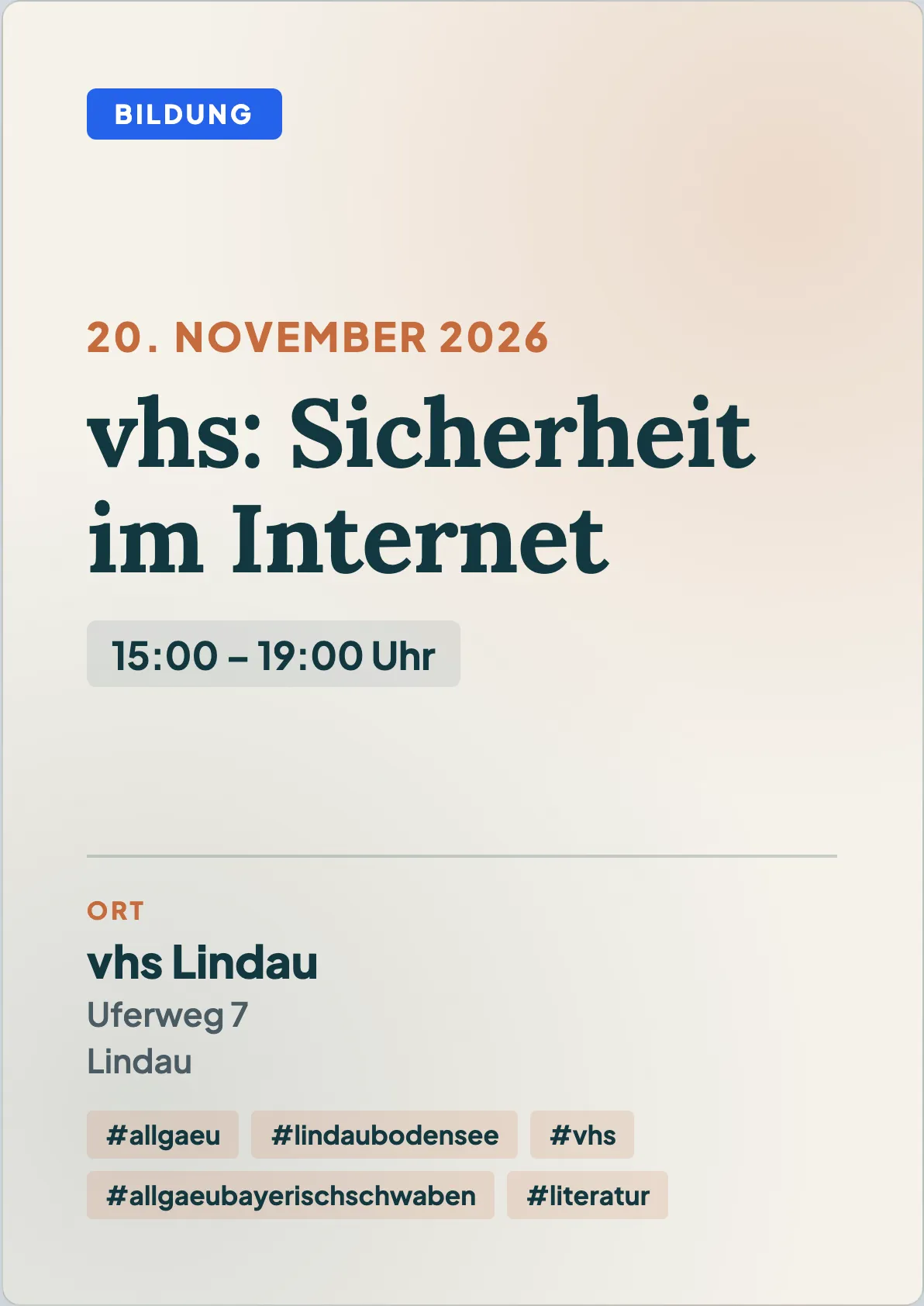 Veranstaltungsflyer