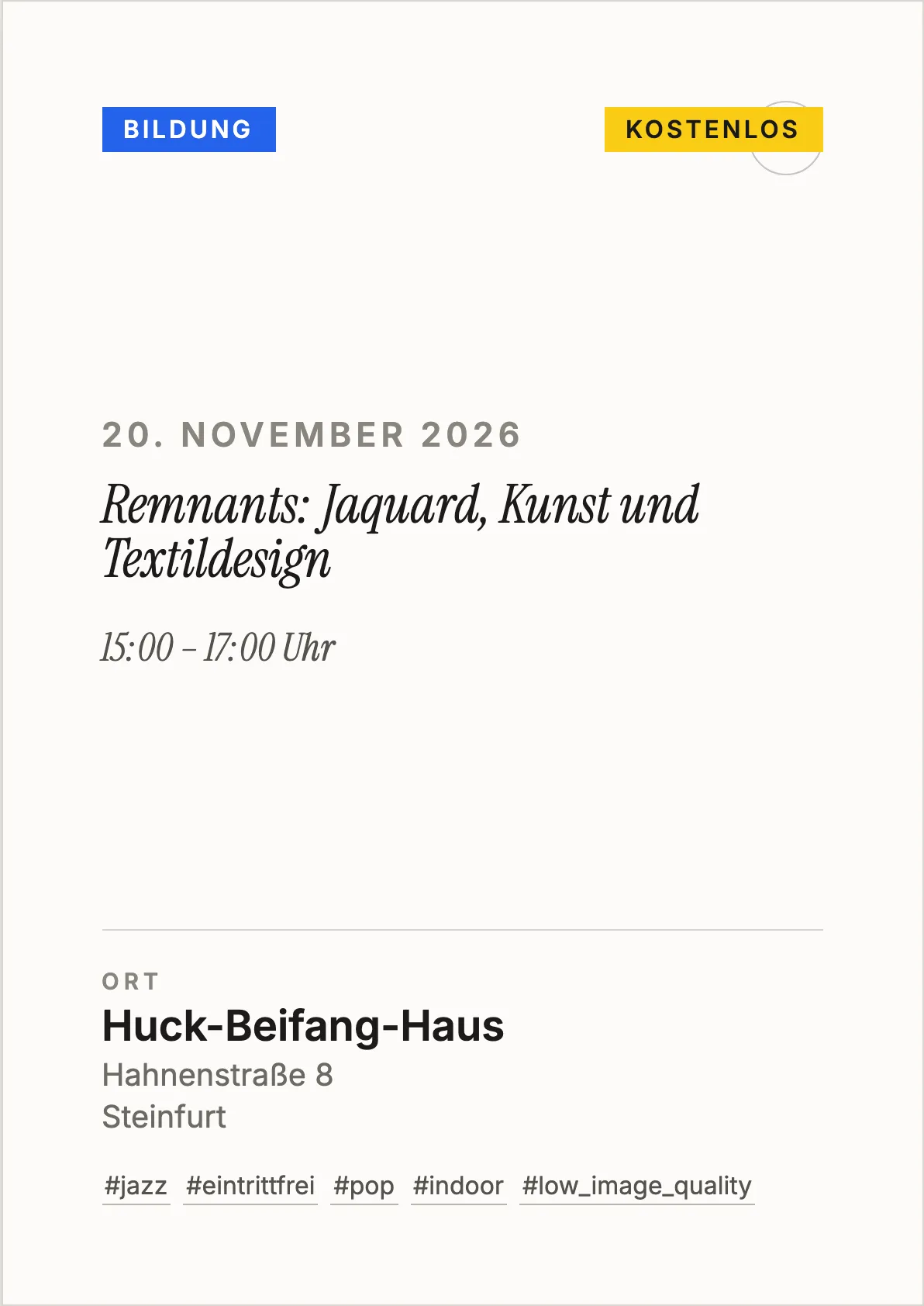 Veranstaltungsflyer
