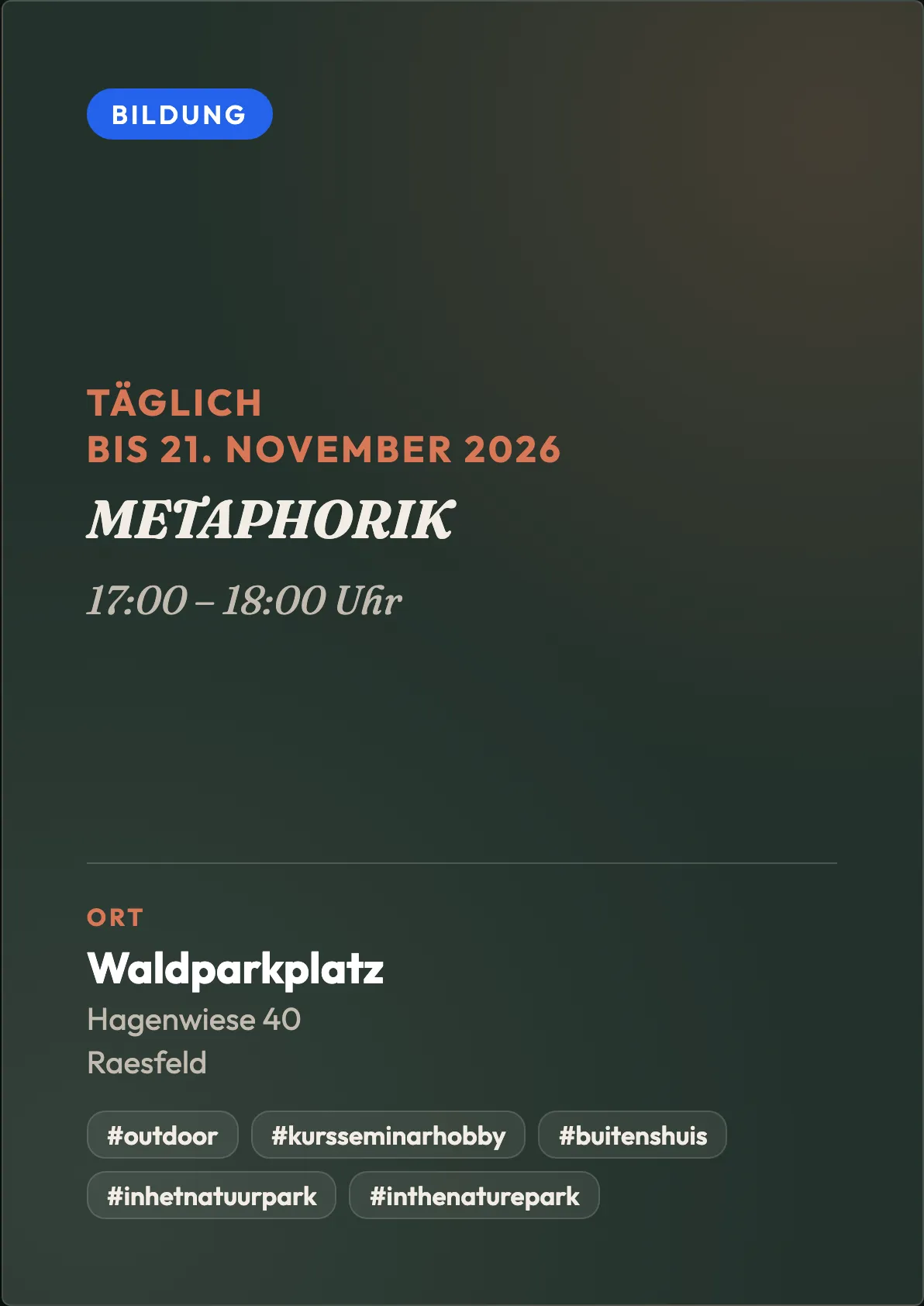 Veranstaltungsflyer