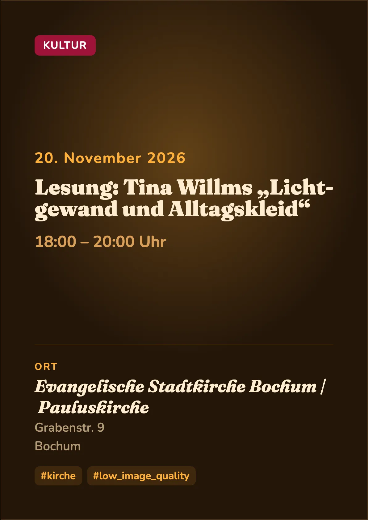 Veranstaltungsflyer