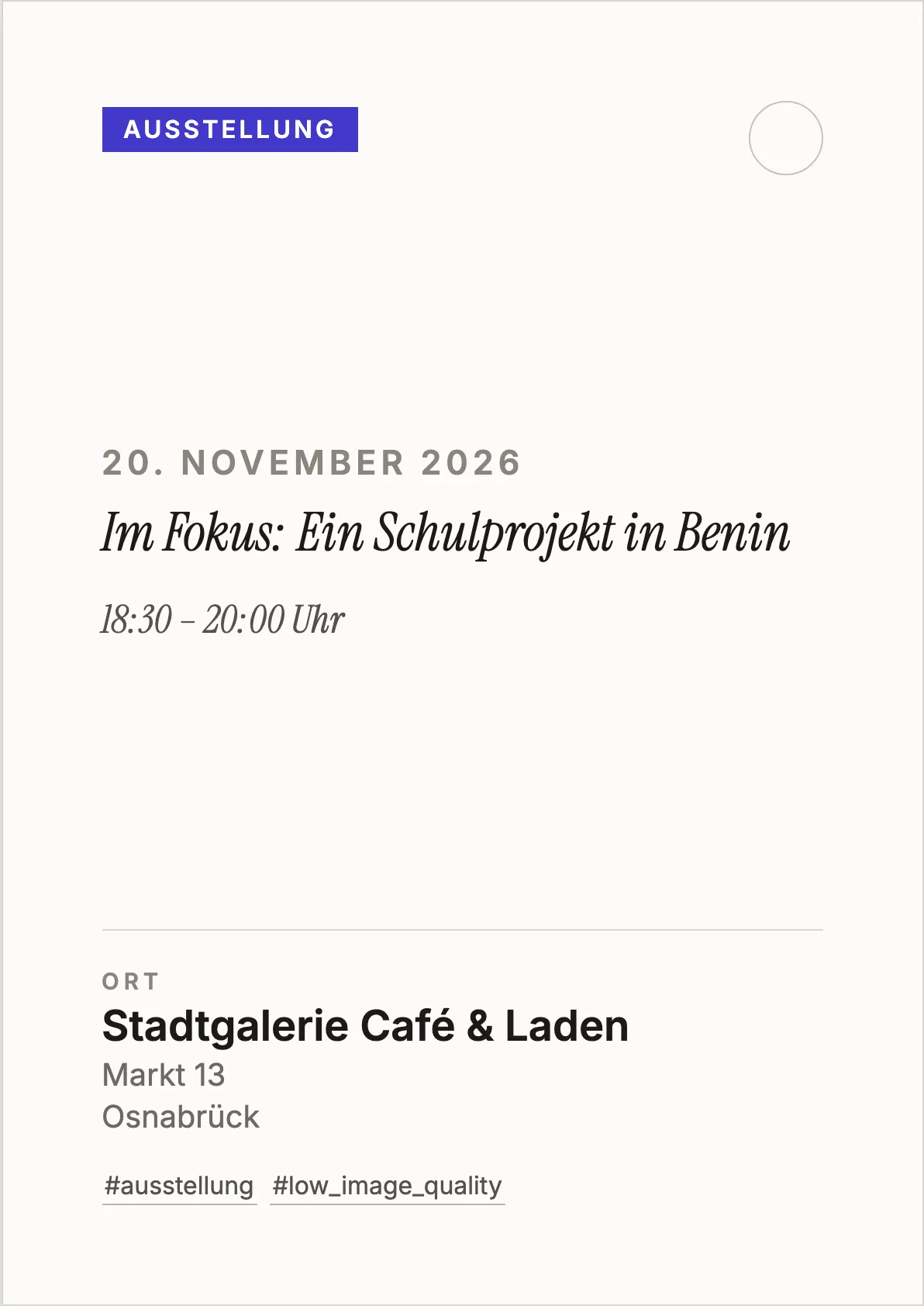 Veranstaltungsflyer