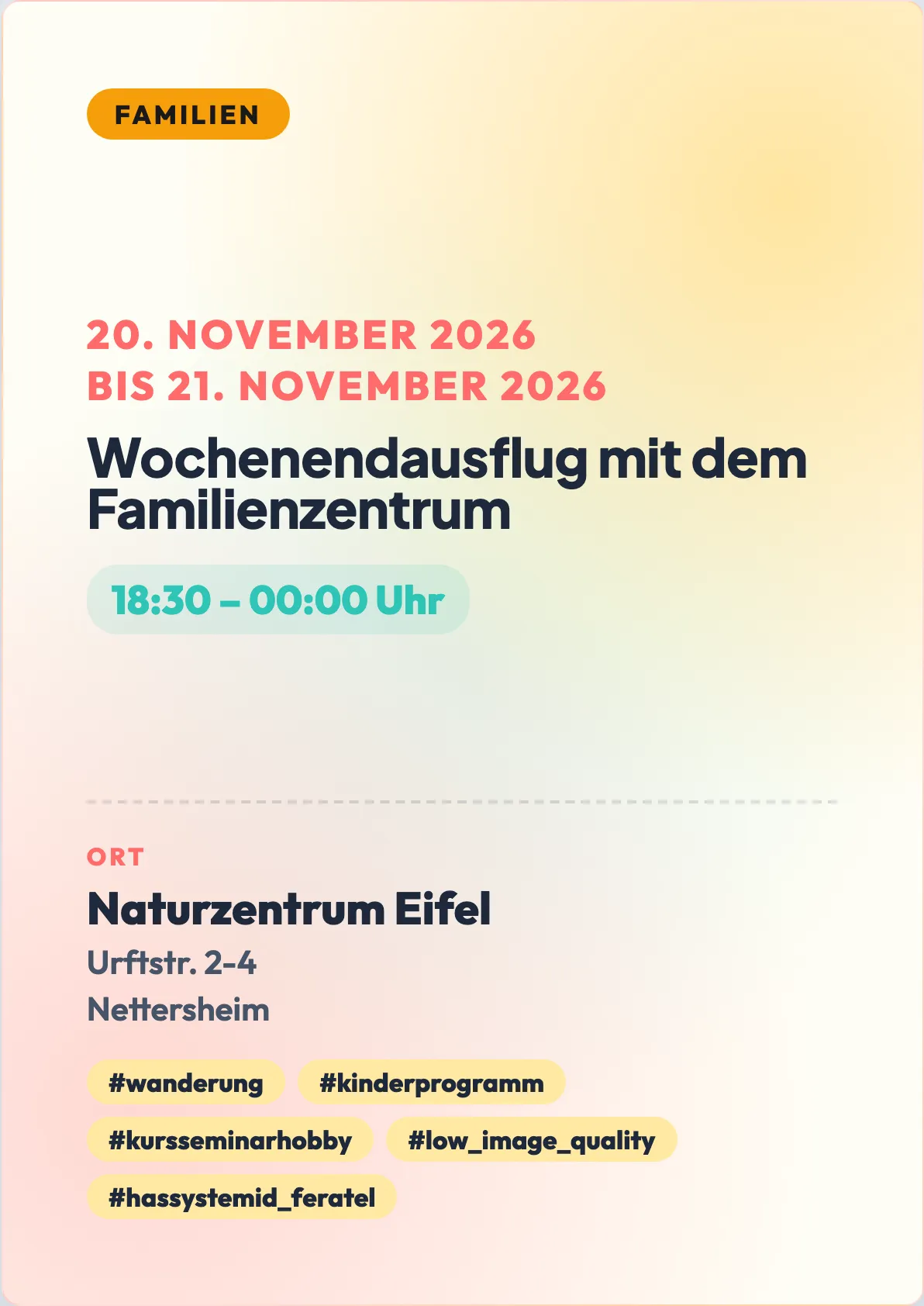 Veranstaltungsflyer