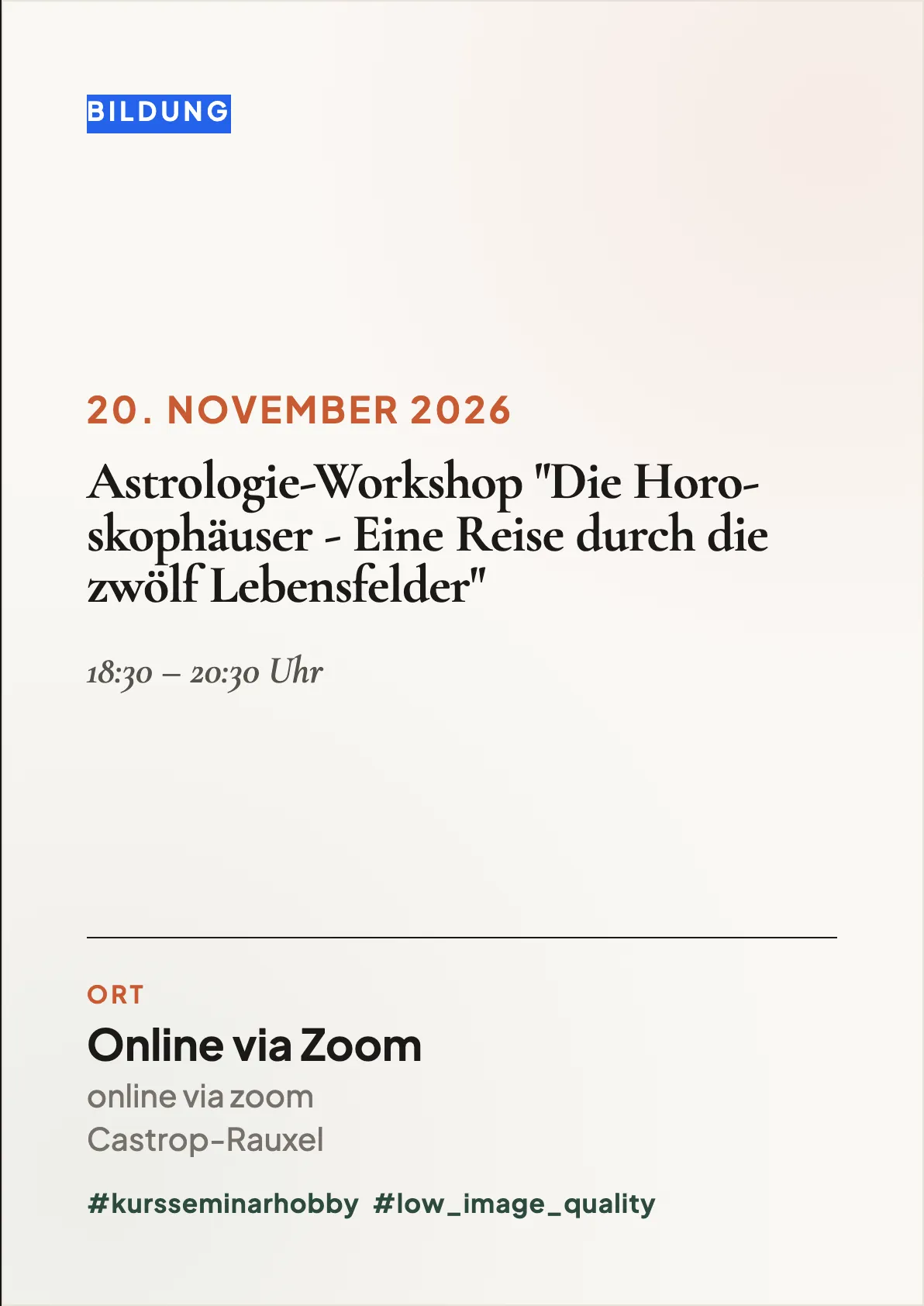 Veranstaltungsflyer