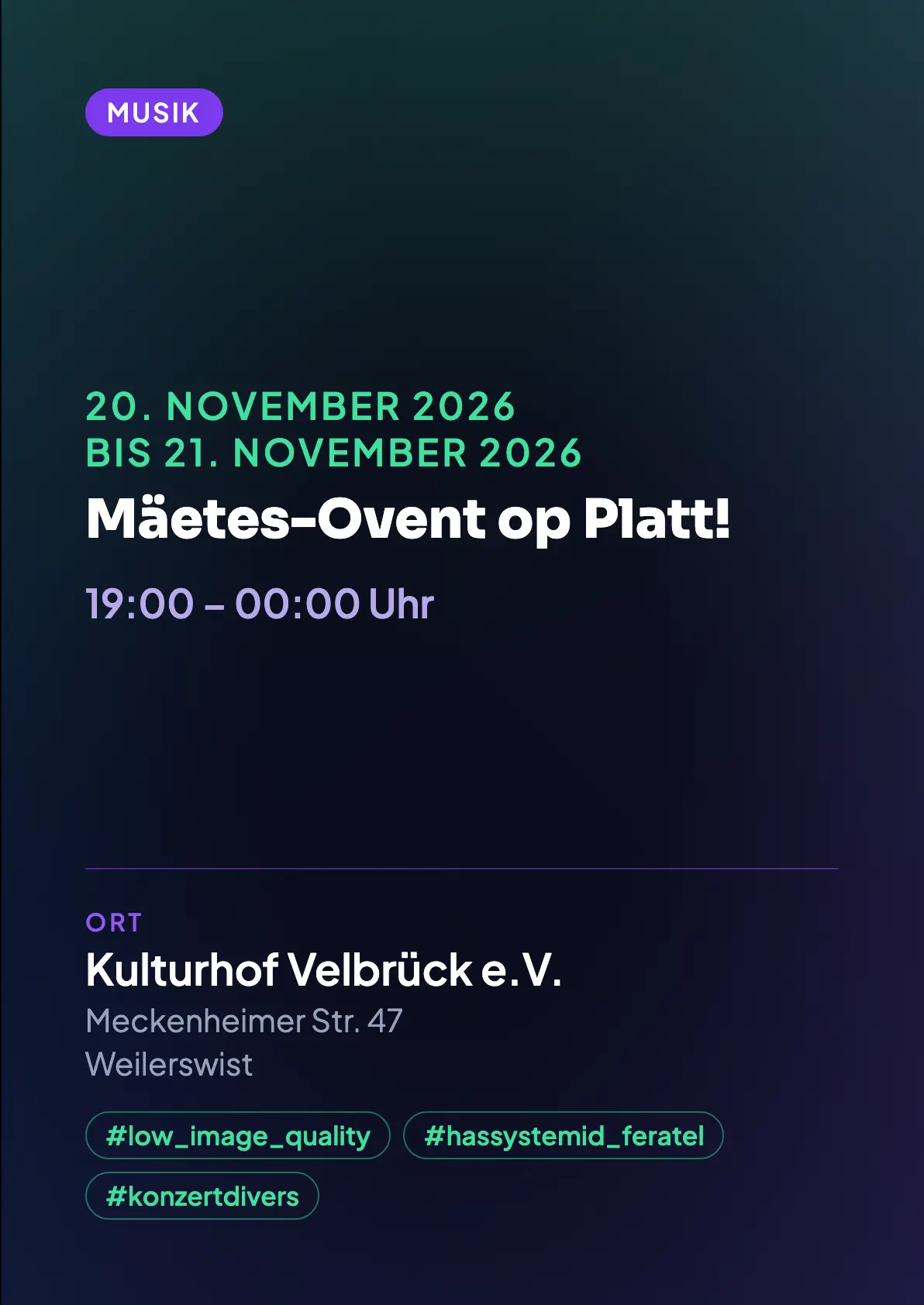 Veranstaltungsflyer