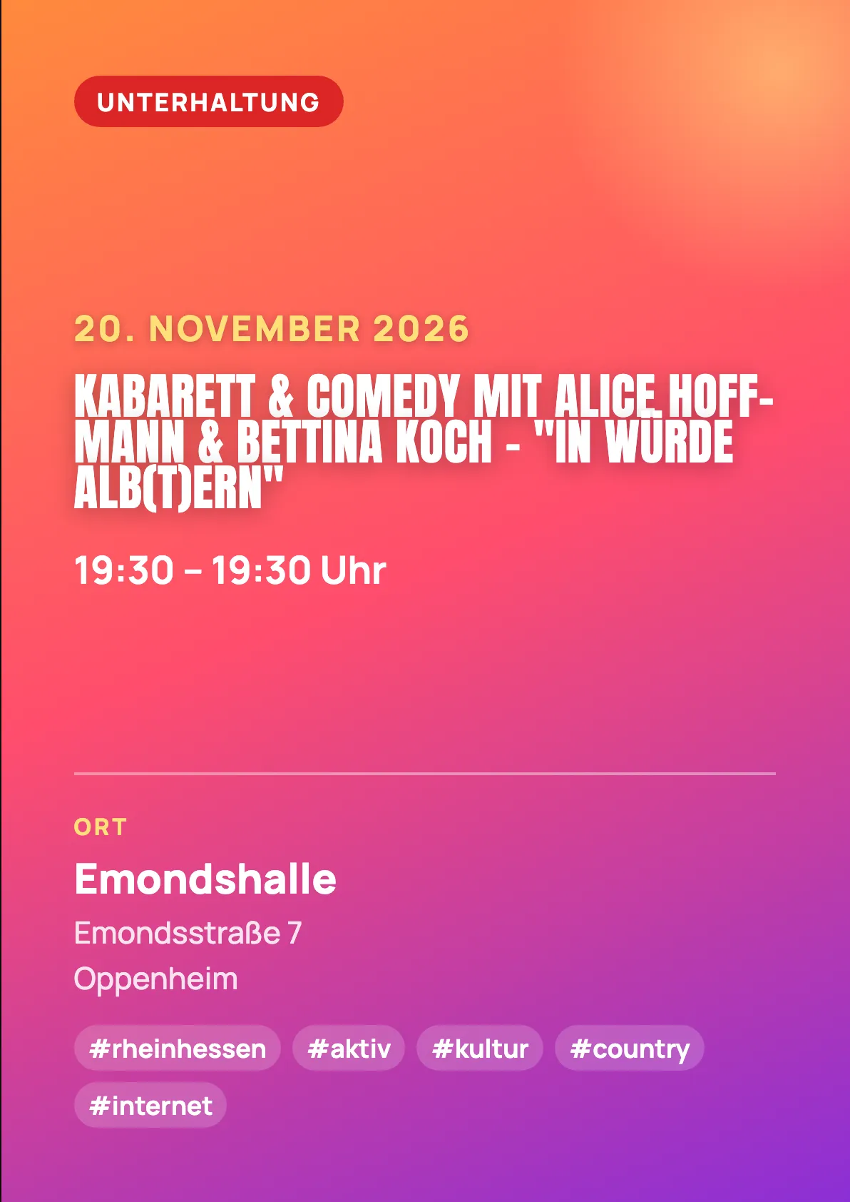 Veranstaltungsflyer