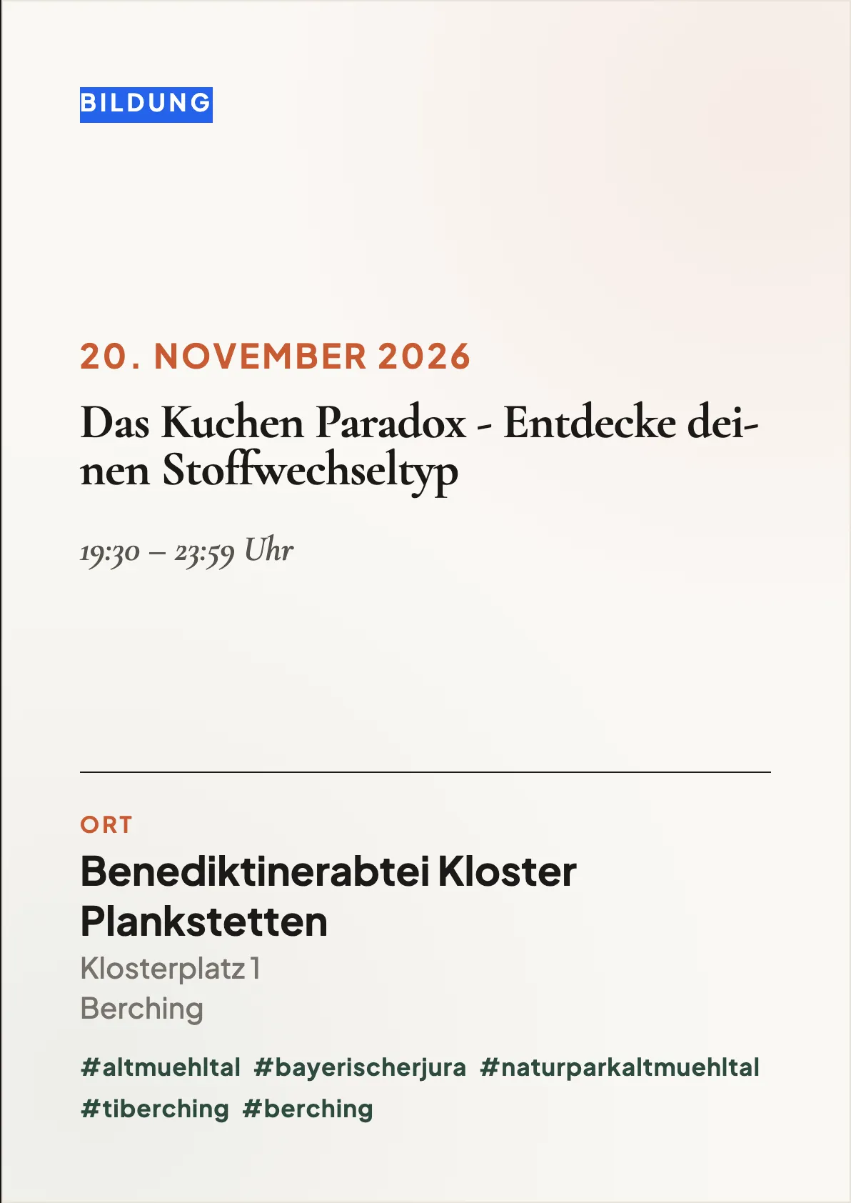 Veranstaltungsflyer