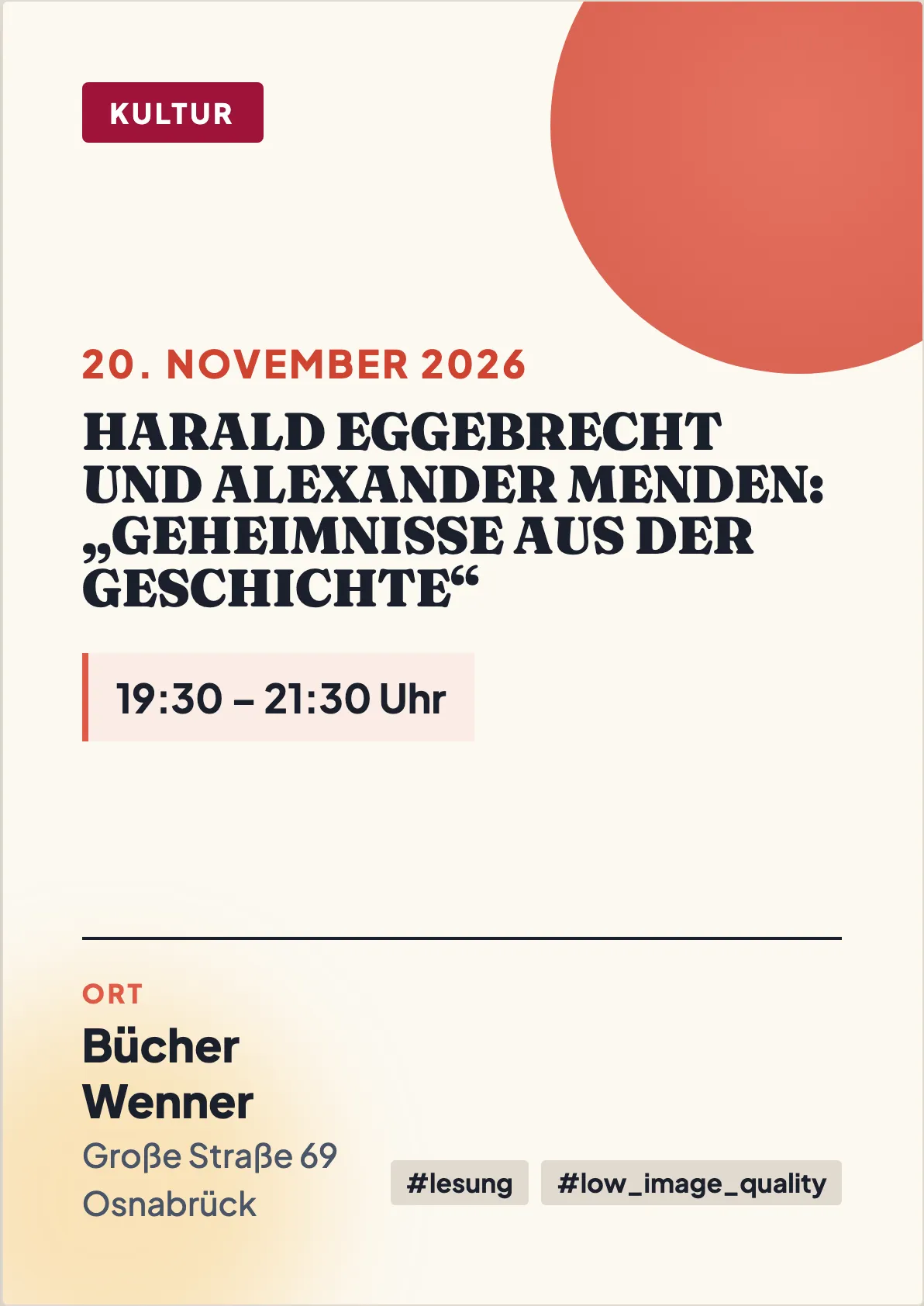 Veranstaltungsflyer