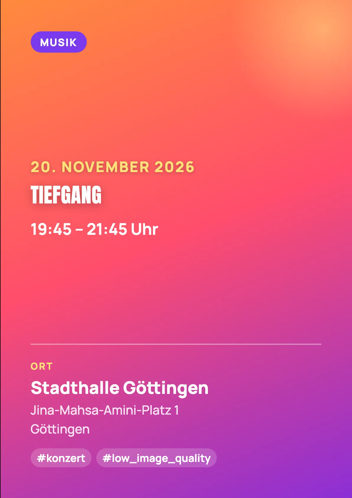 Veranstaltungsflyer