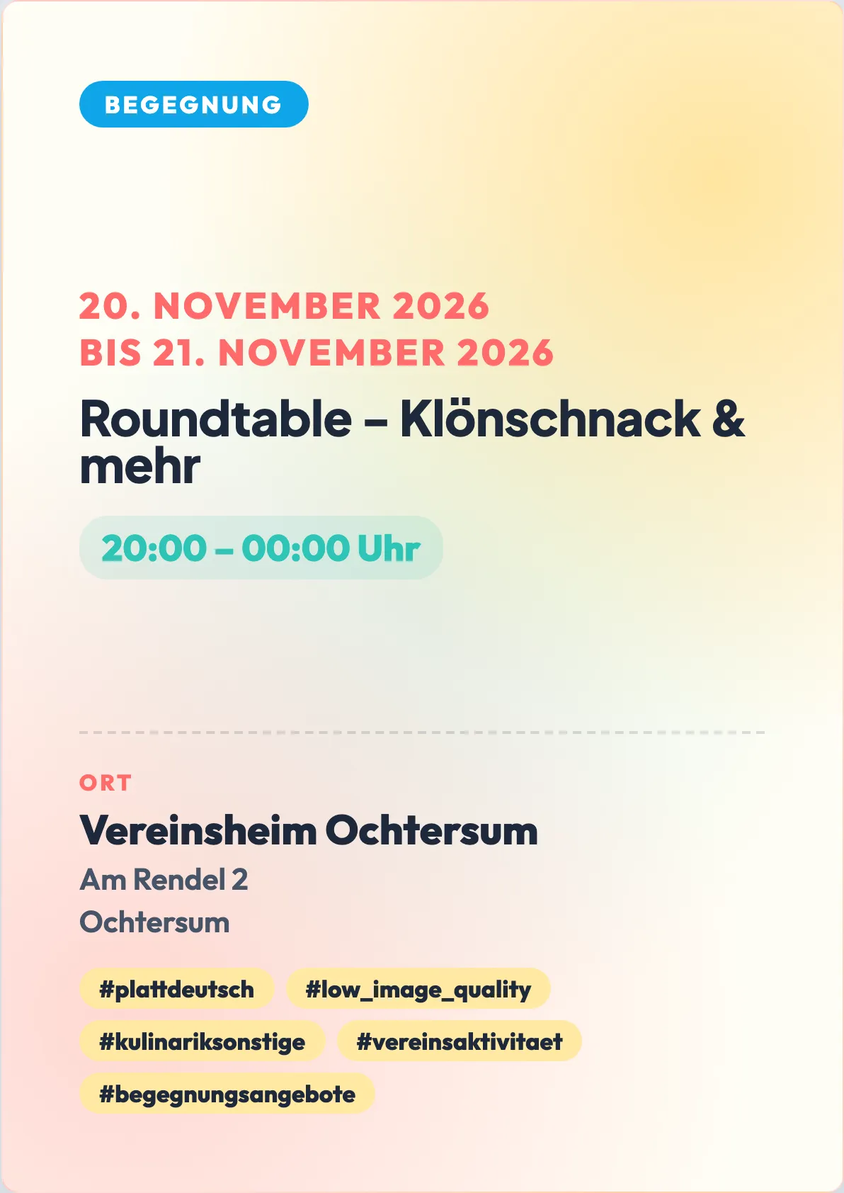 Veranstaltungsflyer