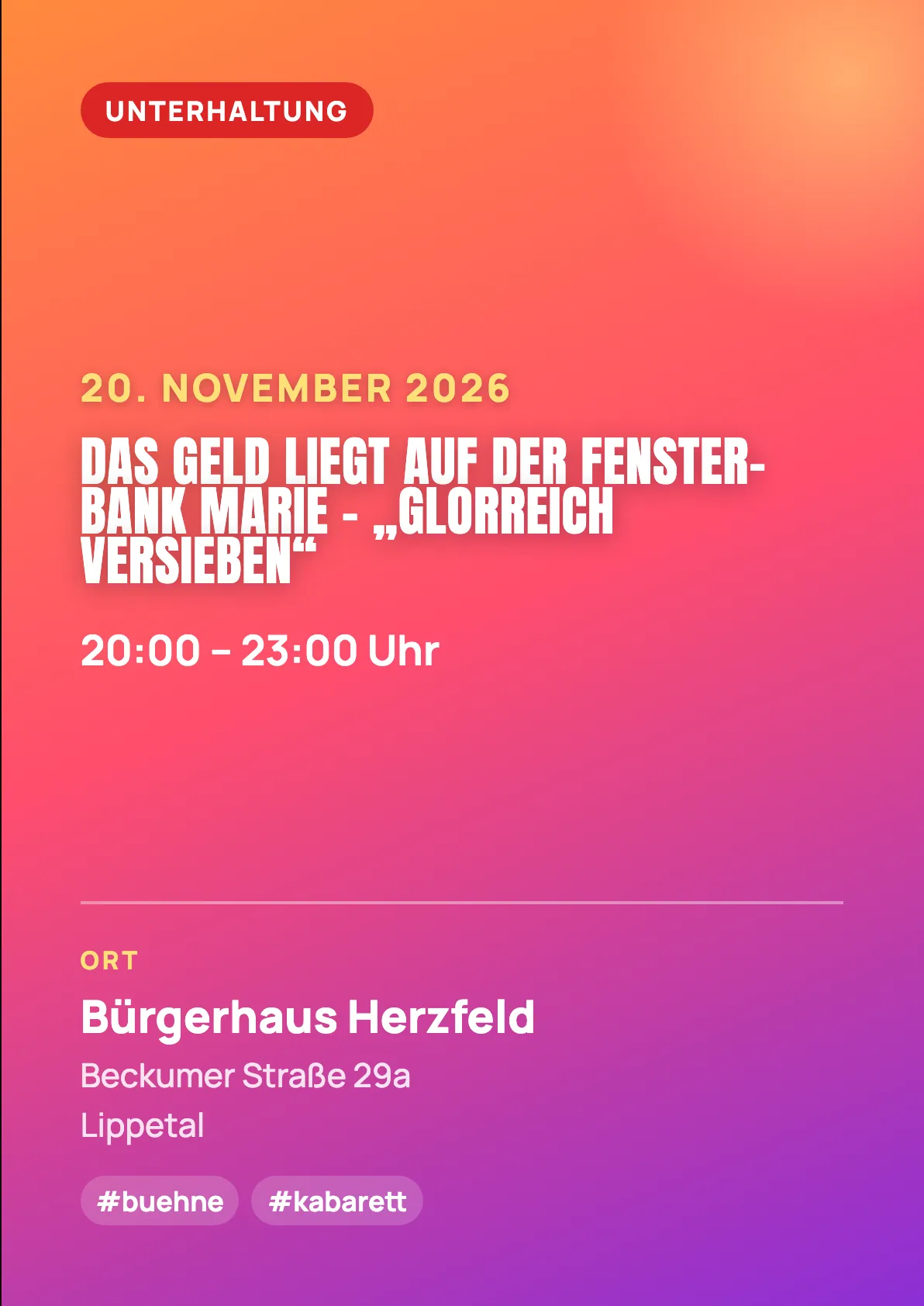 Veranstaltungsflyer