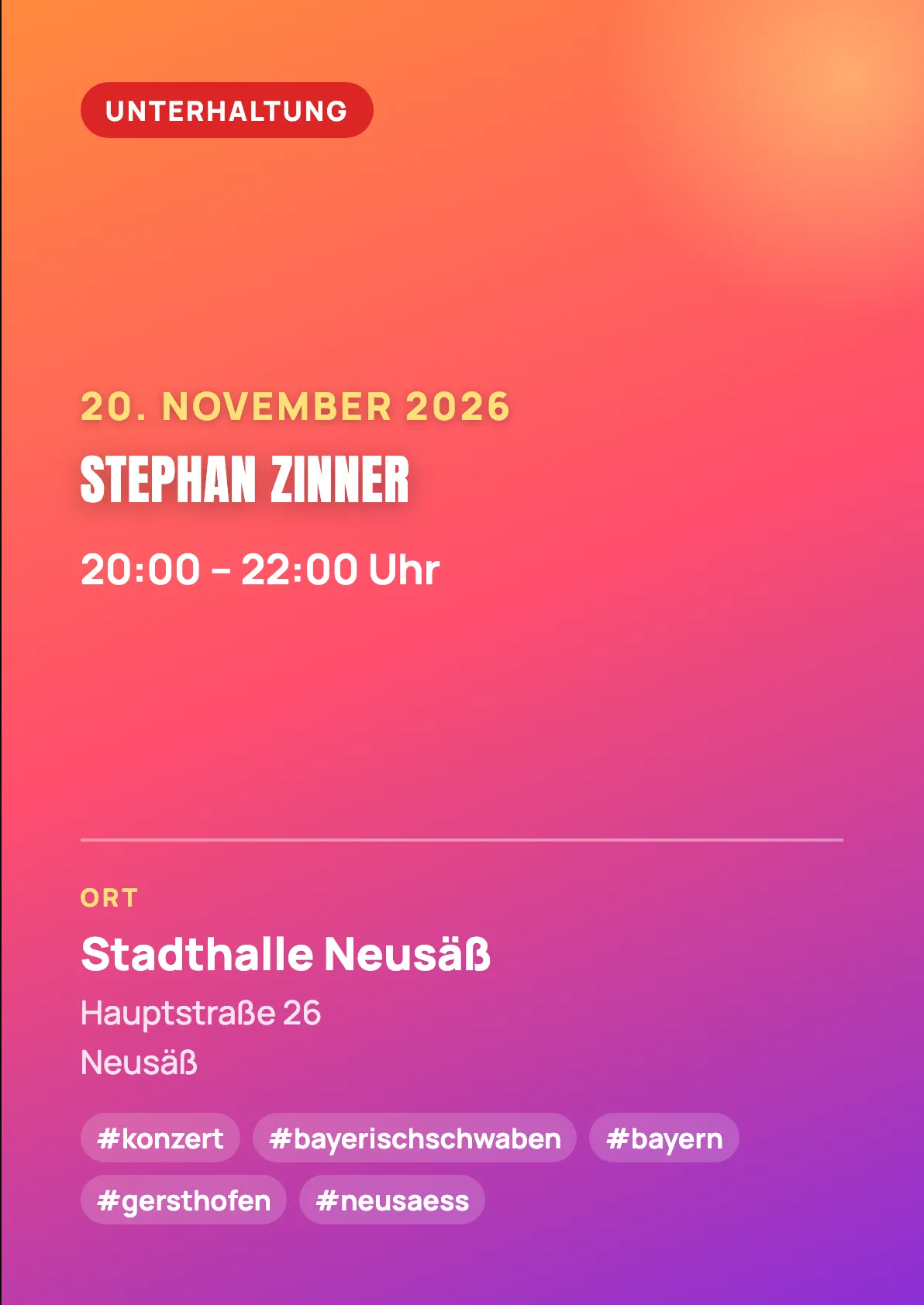 Veranstaltungsflyer