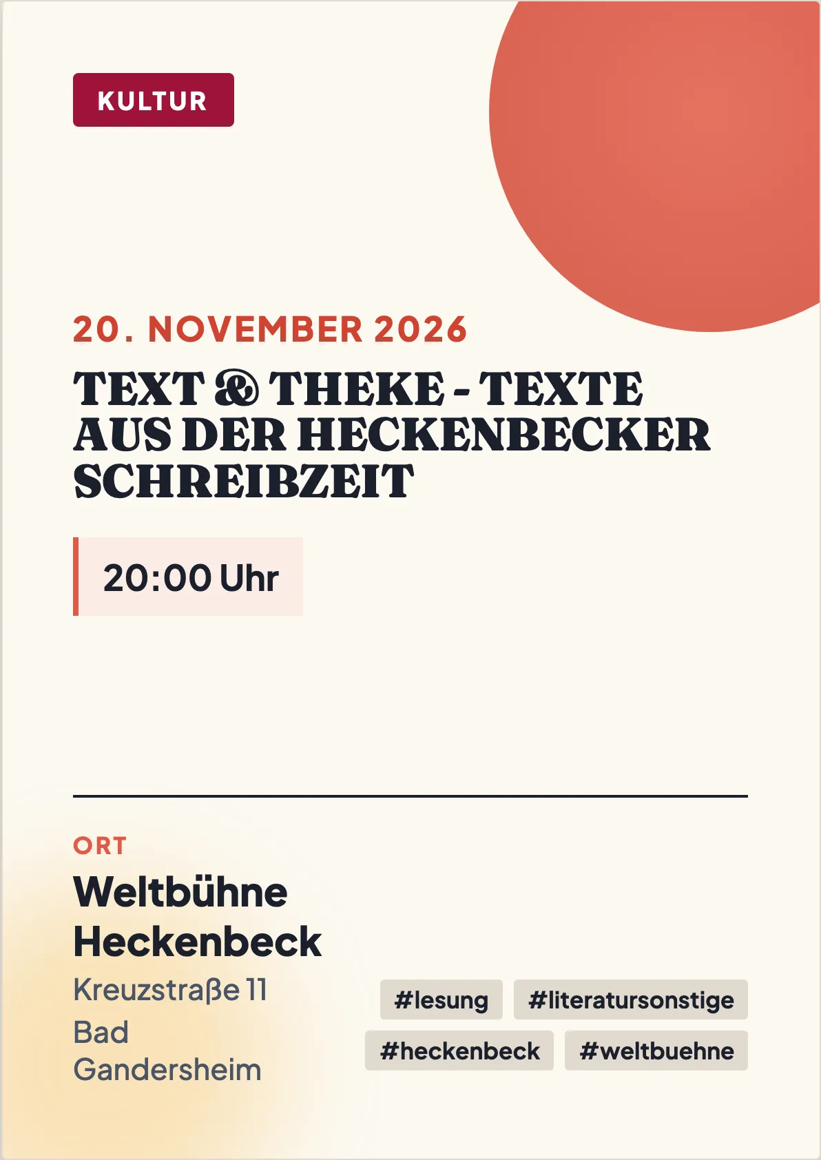 Veranstaltungsflyer