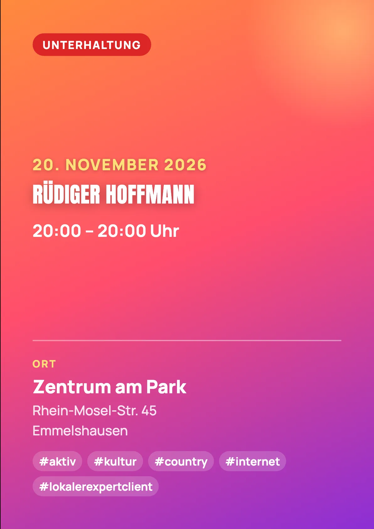Veranstaltungsflyer