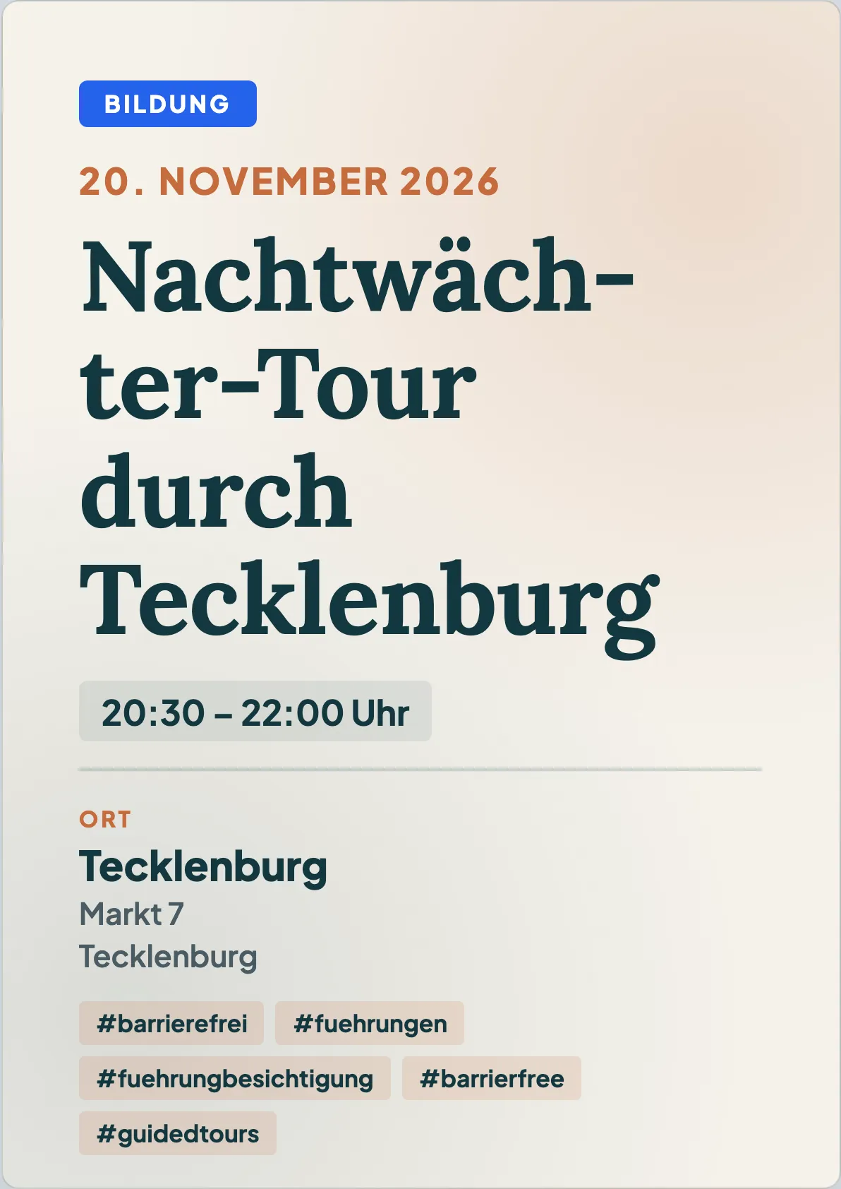 Veranstaltungsflyer