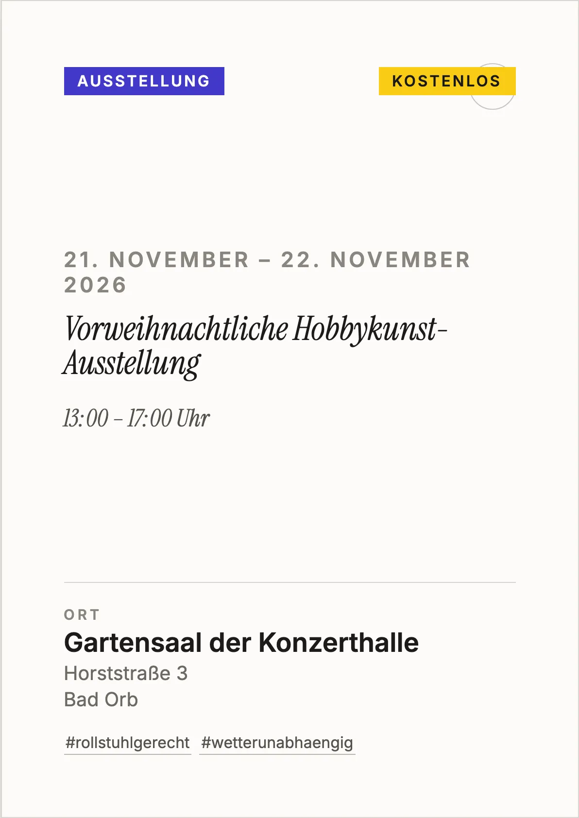 Veranstaltungsflyer