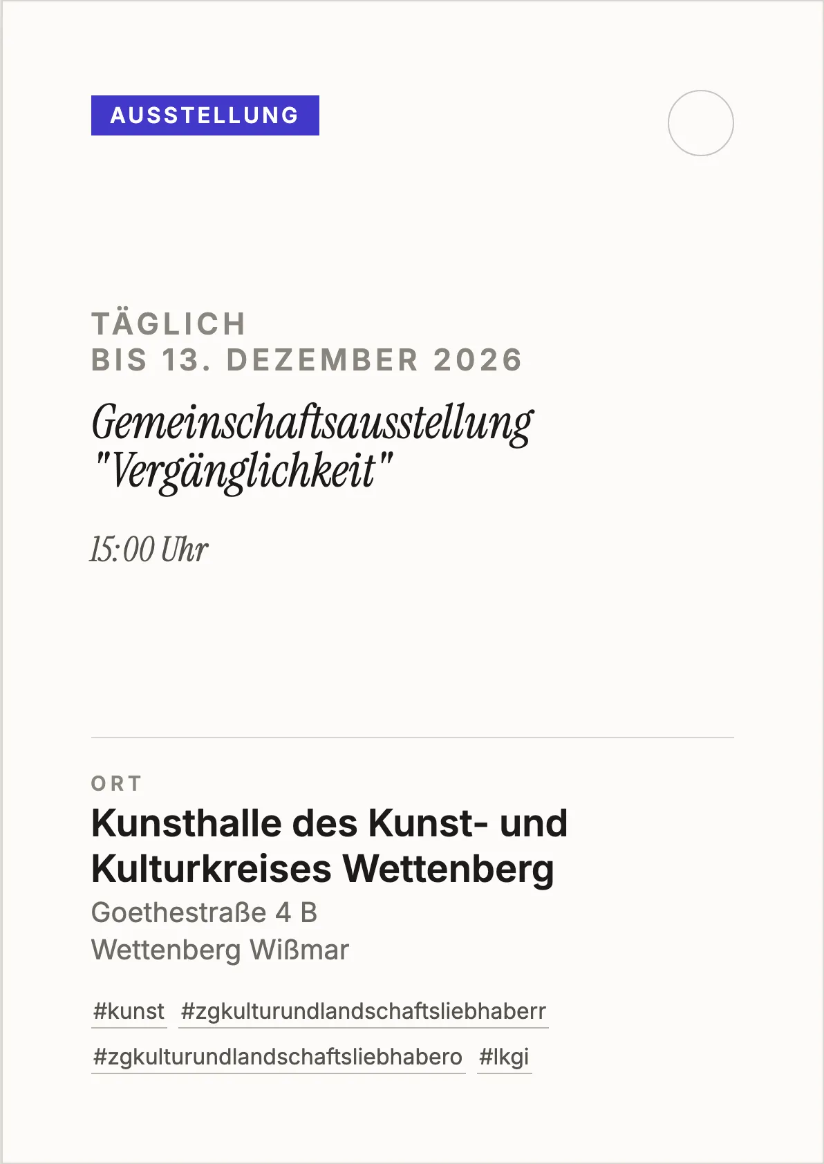 Veranstaltungsflyer