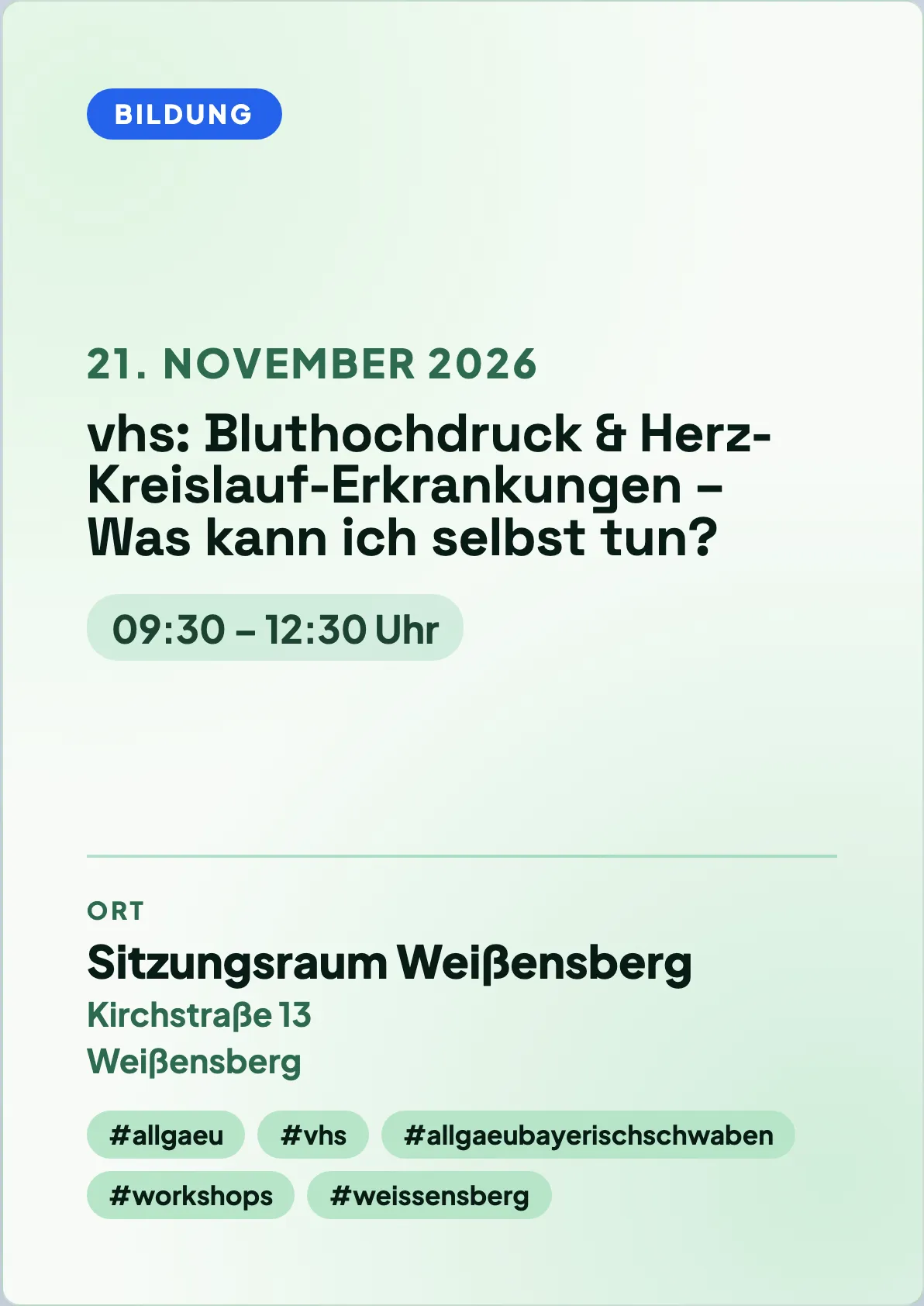 Veranstaltungsflyer