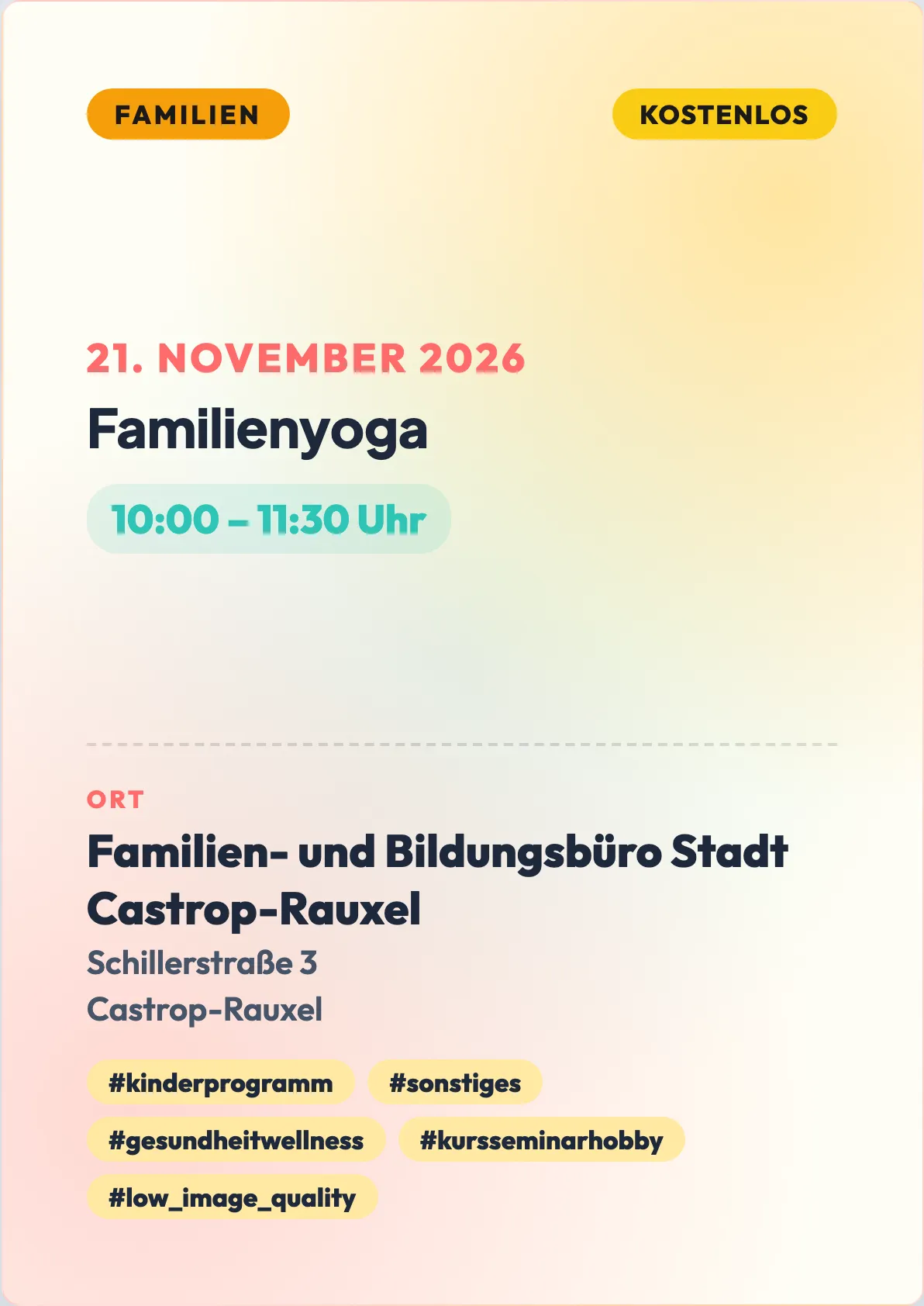 Veranstaltungsflyer