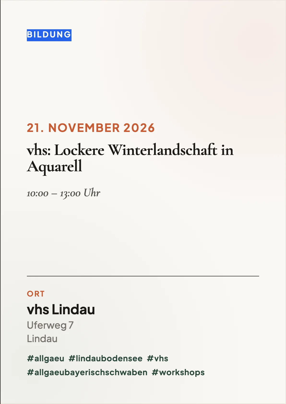 Veranstaltungsflyer