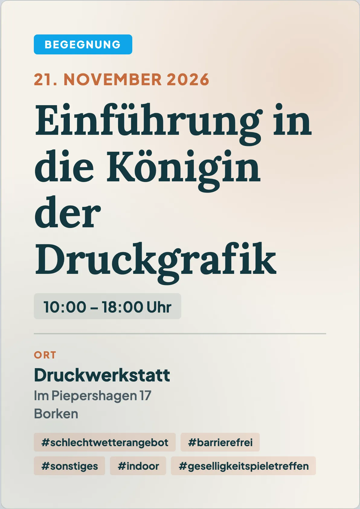 Veranstaltungsflyer