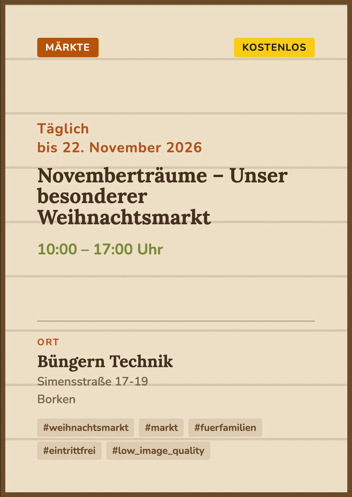 Veranstaltungsflyer