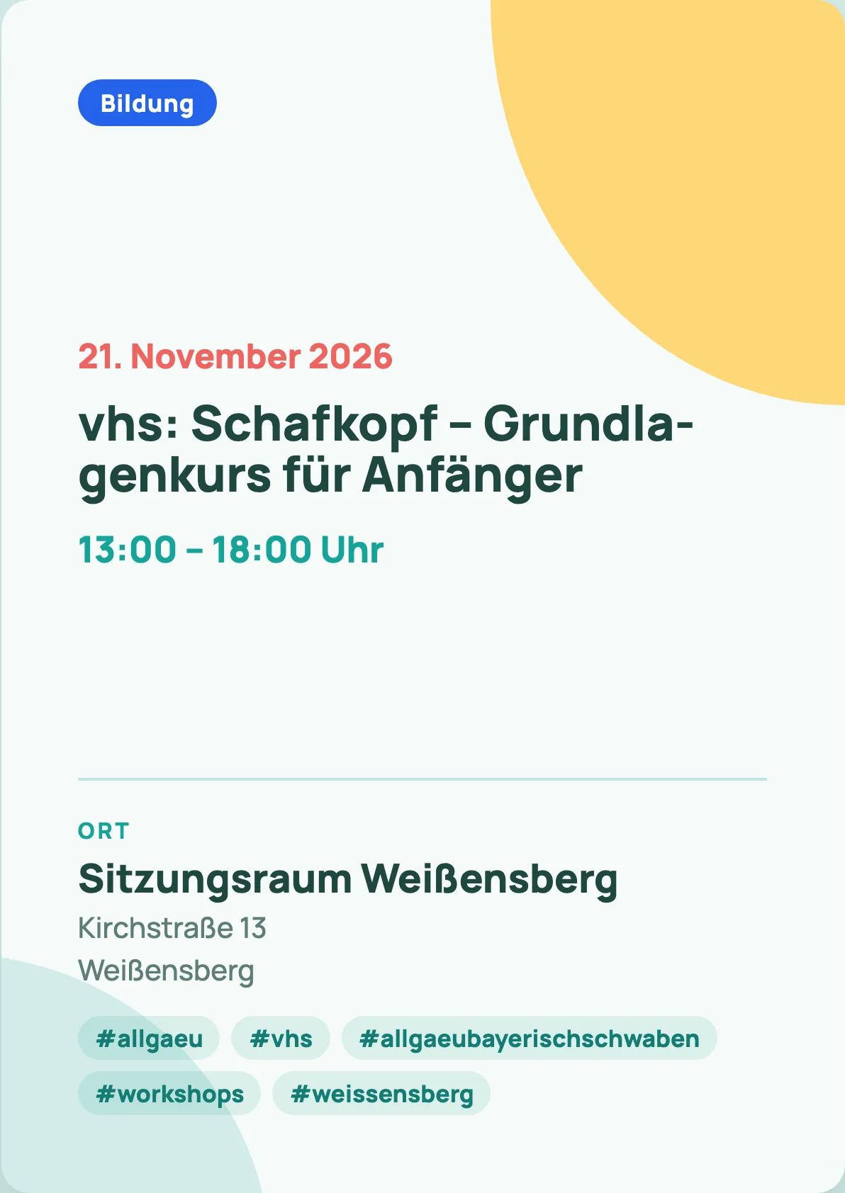 Veranstaltungsflyer