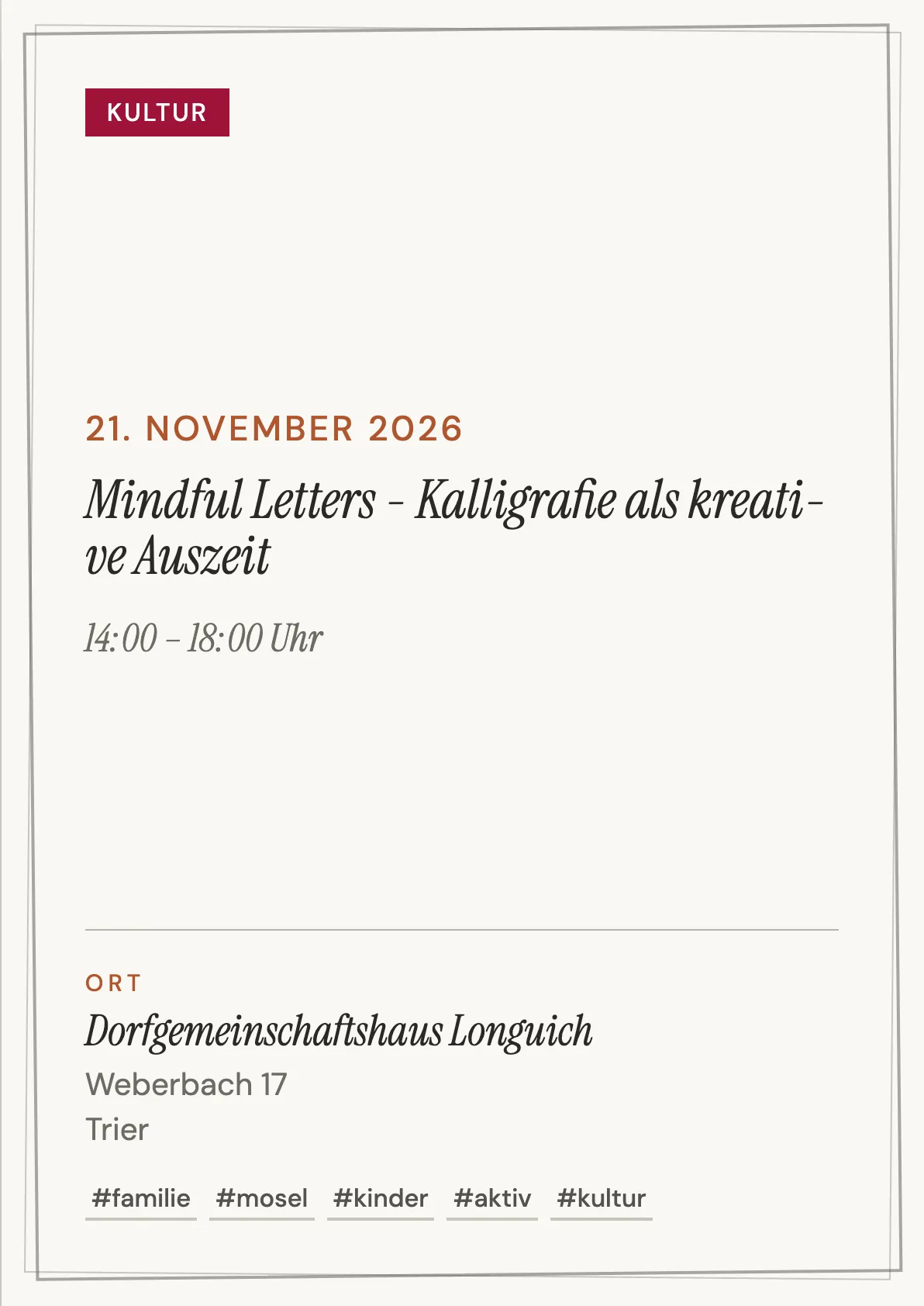 Veranstaltungsflyer