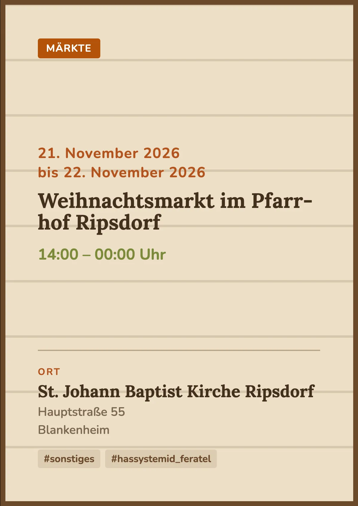 Veranstaltungsflyer