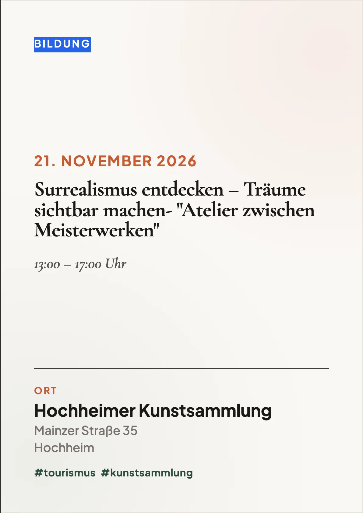 Veranstaltungsflyer