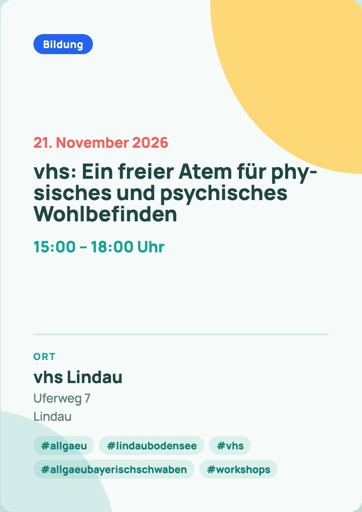 Veranstaltungsflyer
